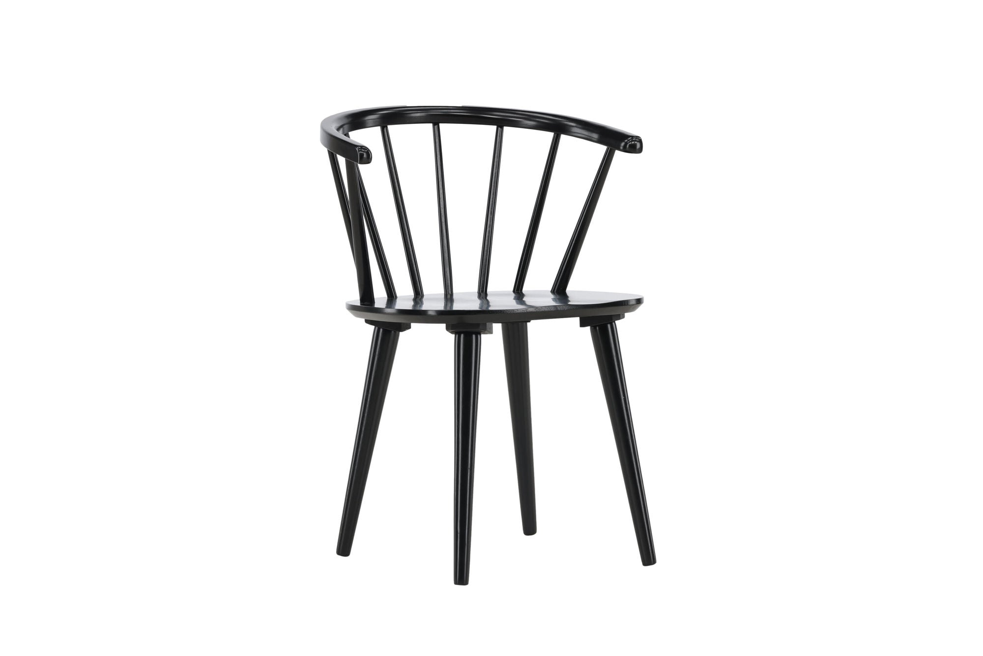 Venture Home Bobby Spisebordsstol 2-pack - Black / Black Solid Rubber Wood