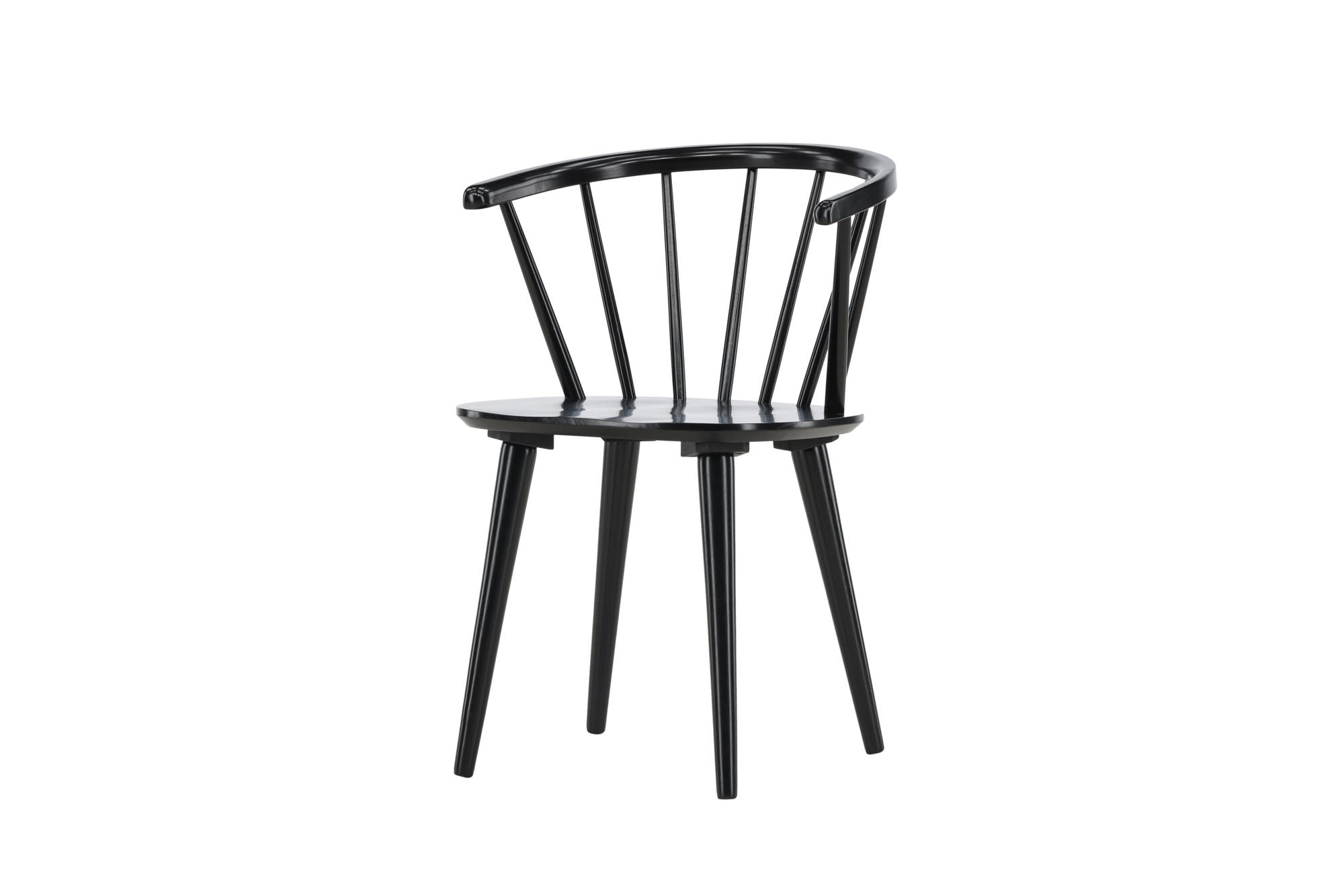 Venture Home Bobby Spisebordsstol 2-pack - Black / Black Solid Rubber Wood