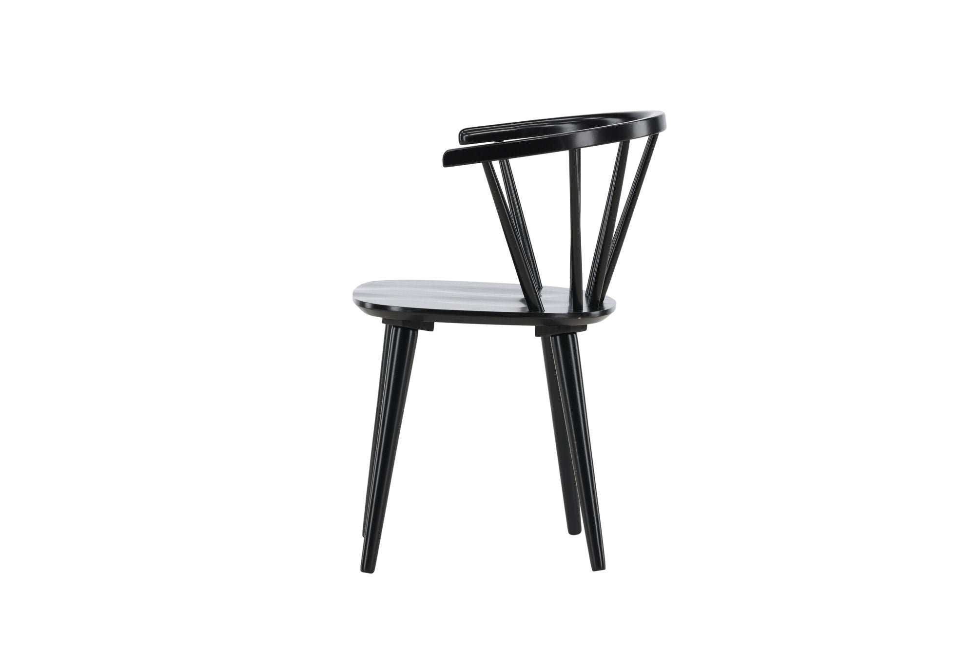 Venture Home Bobby Spisebordsstol 2-pack - Black / Black Solid Rubber Wood