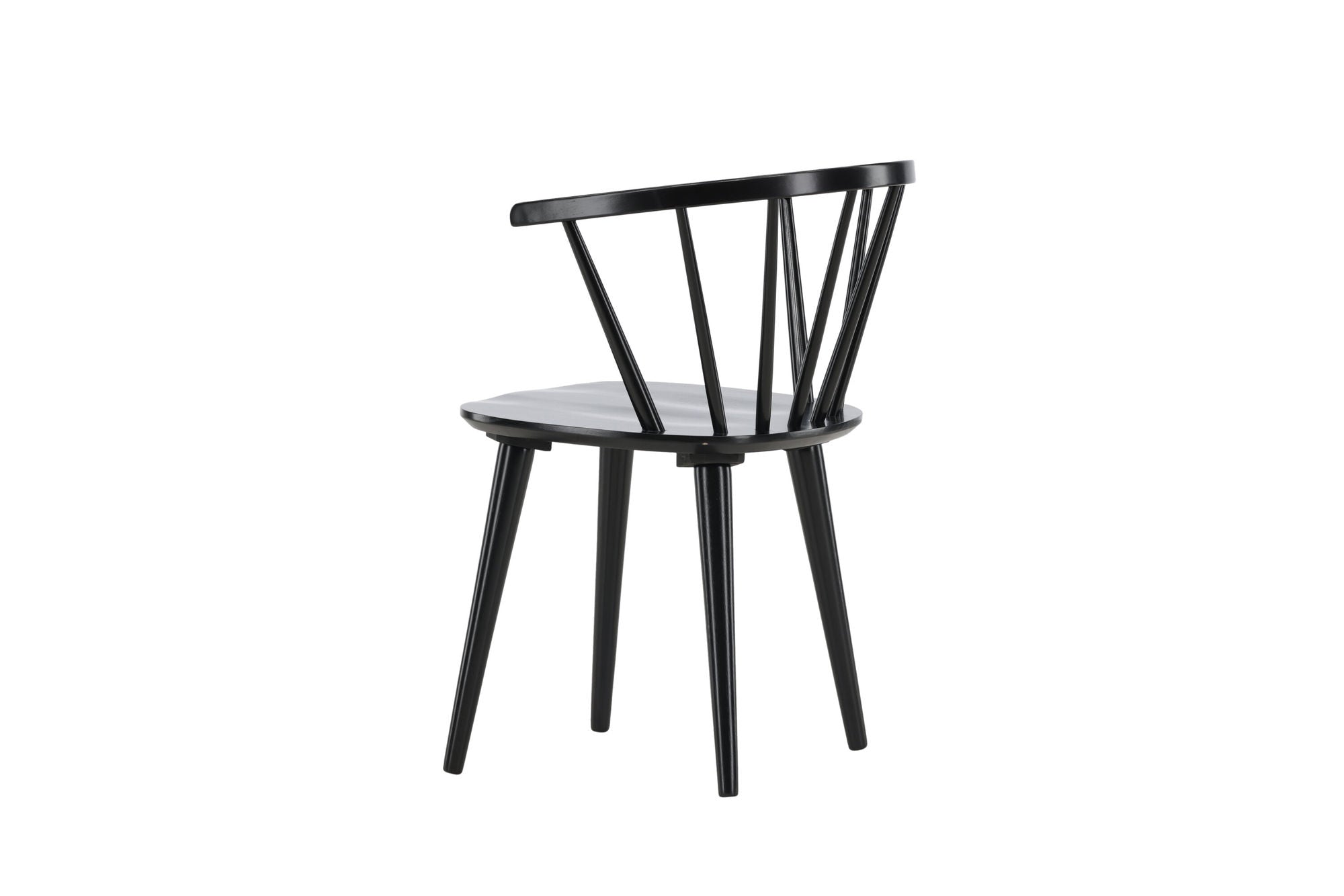 Venture Home Bobby Spisebordsstol 2-pack - Black / Black Solid Rubber Wood