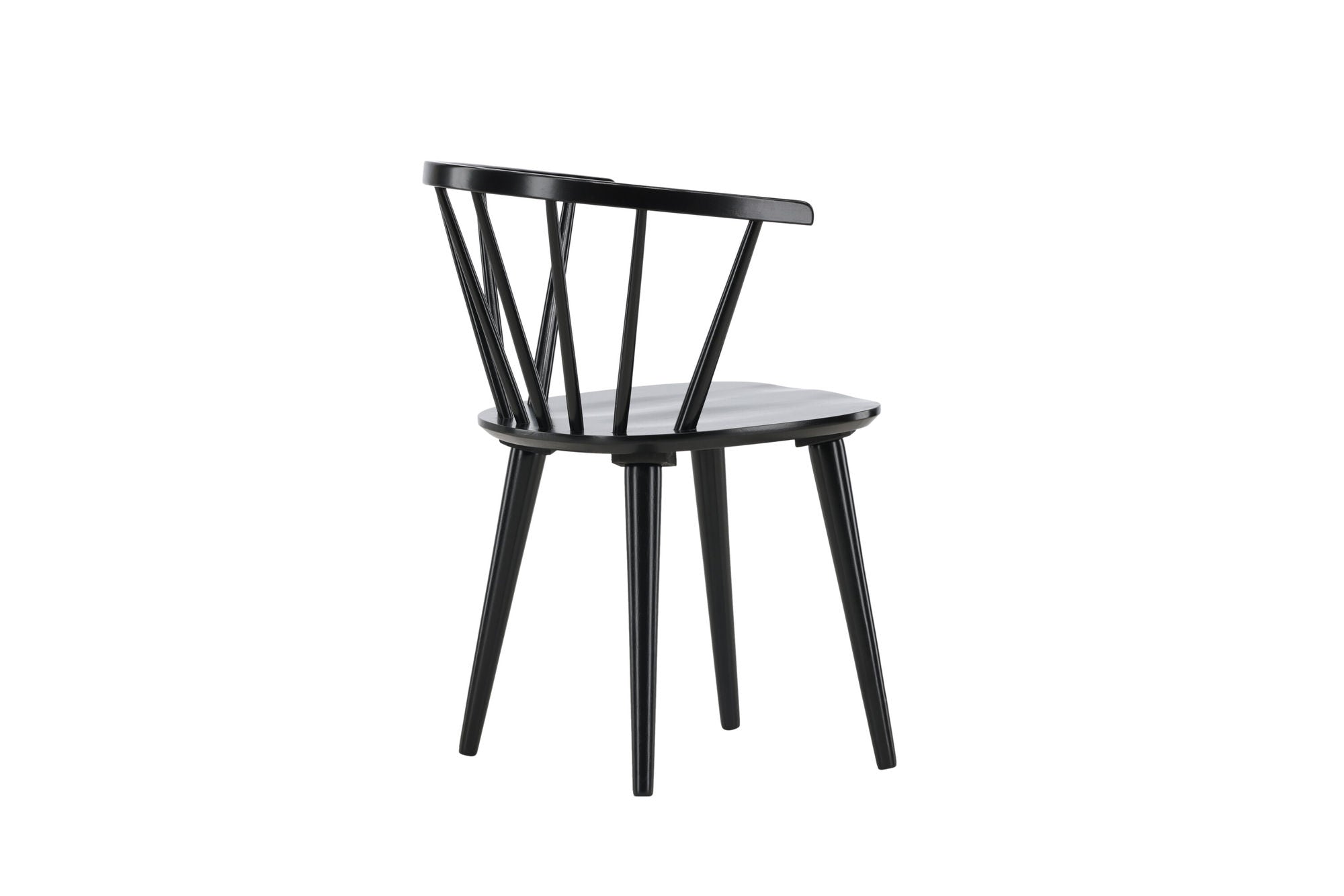Venture Home Bobby Spisebordsstol 2-pack - Black / Black Solid Rubber Wood