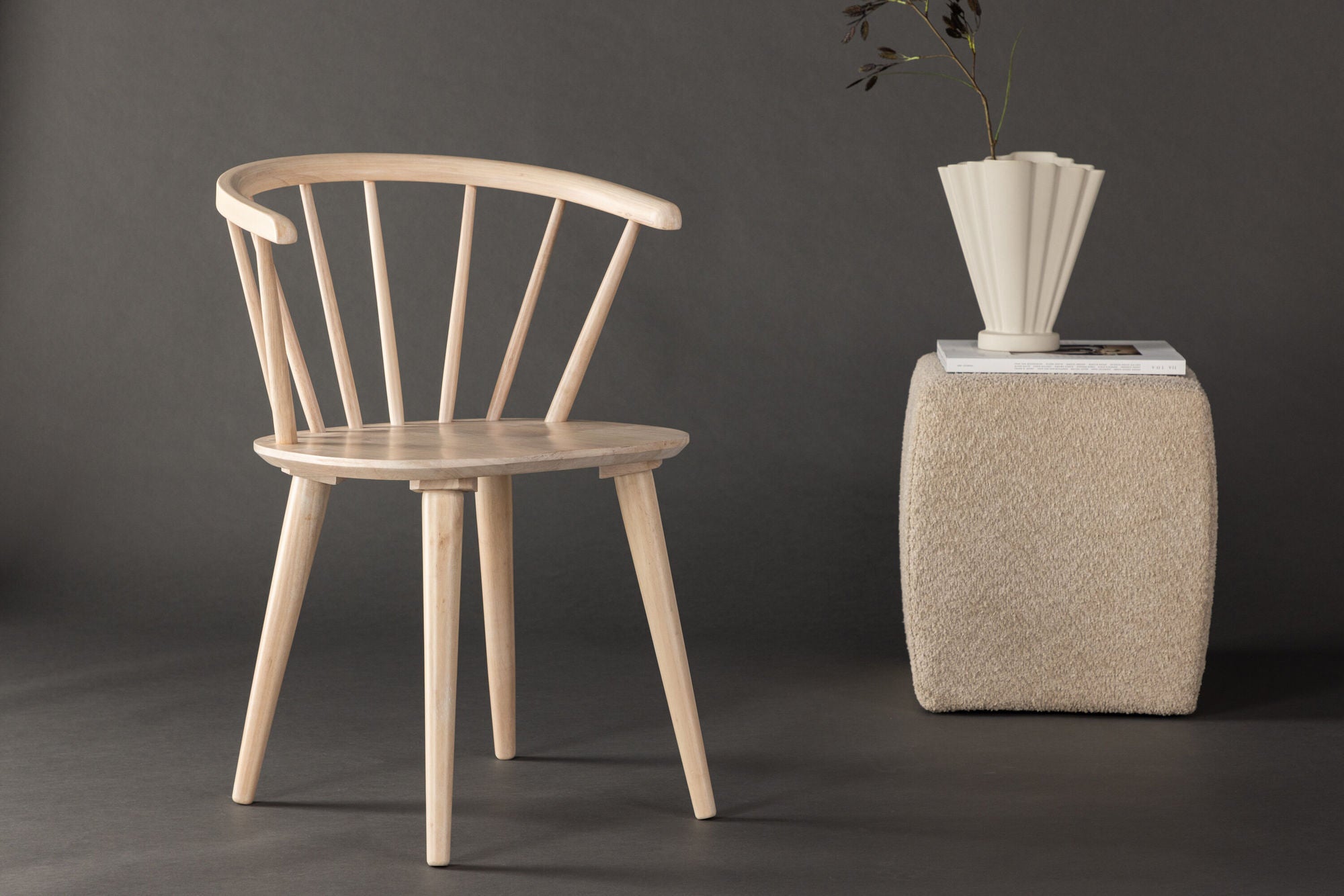 Venture Home Bobby Spisebordsstol 2-pack - Whitewash / Whitewash Solid Rubber Wood
