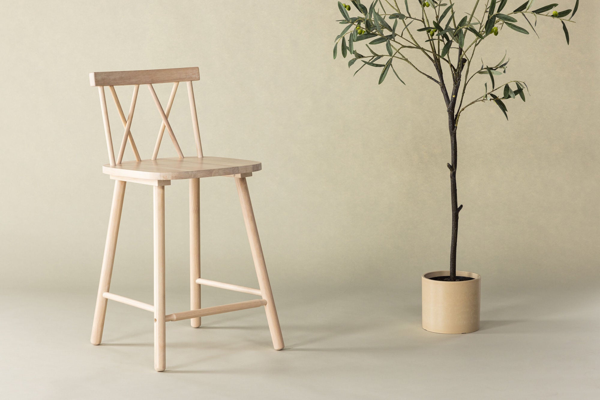 Vind Mollöström Bar stol 2-pack - Whitewash / Wood