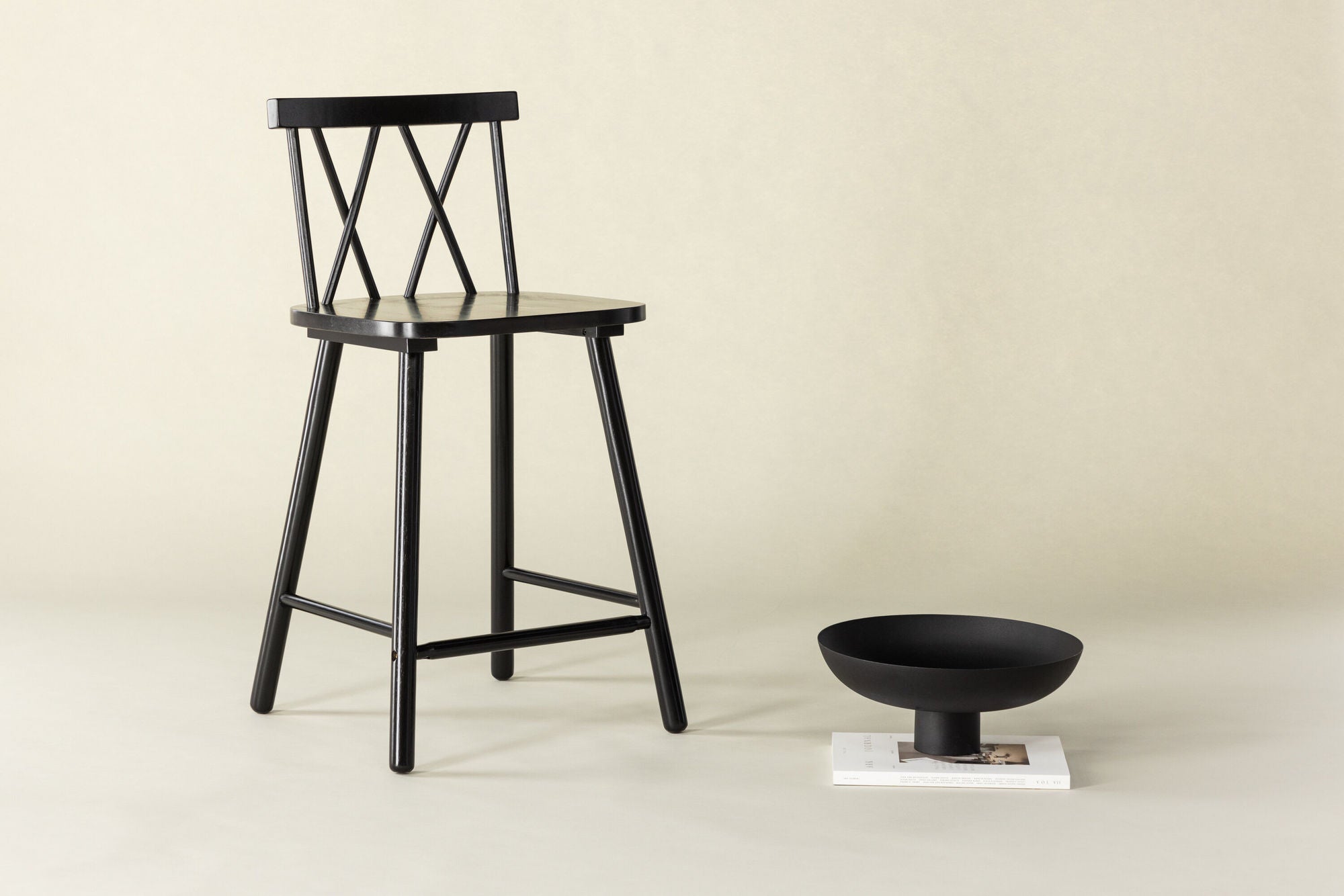 Vind Mollöström Bar stol 2-pack - Black / Black Wood