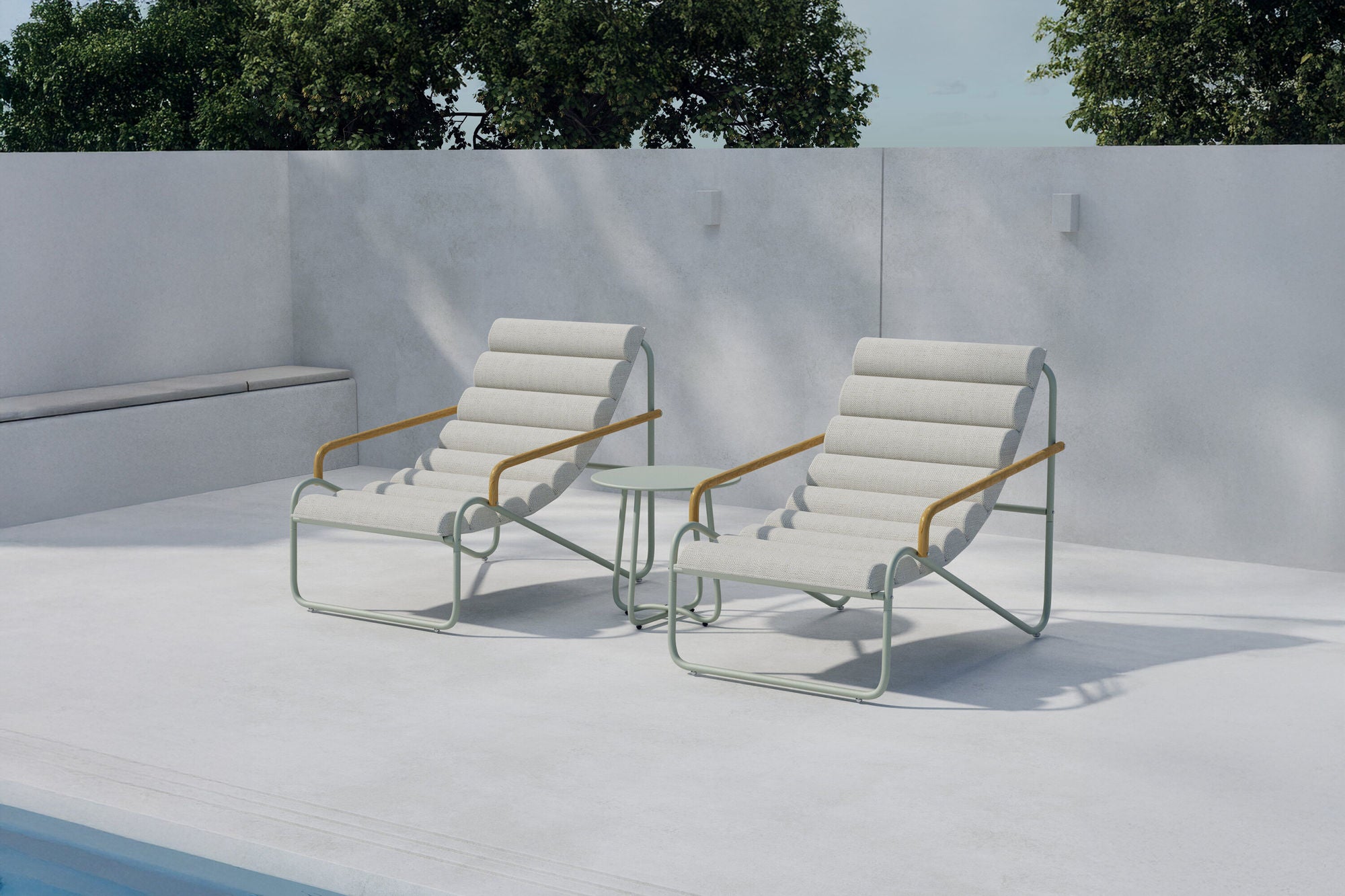 Venture Home Ithaka Lounge Set - Sage Green / Beige