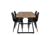 Venture Home Inca spisebord - Wood / Black + Polar Spisebordsstol Black / black_4