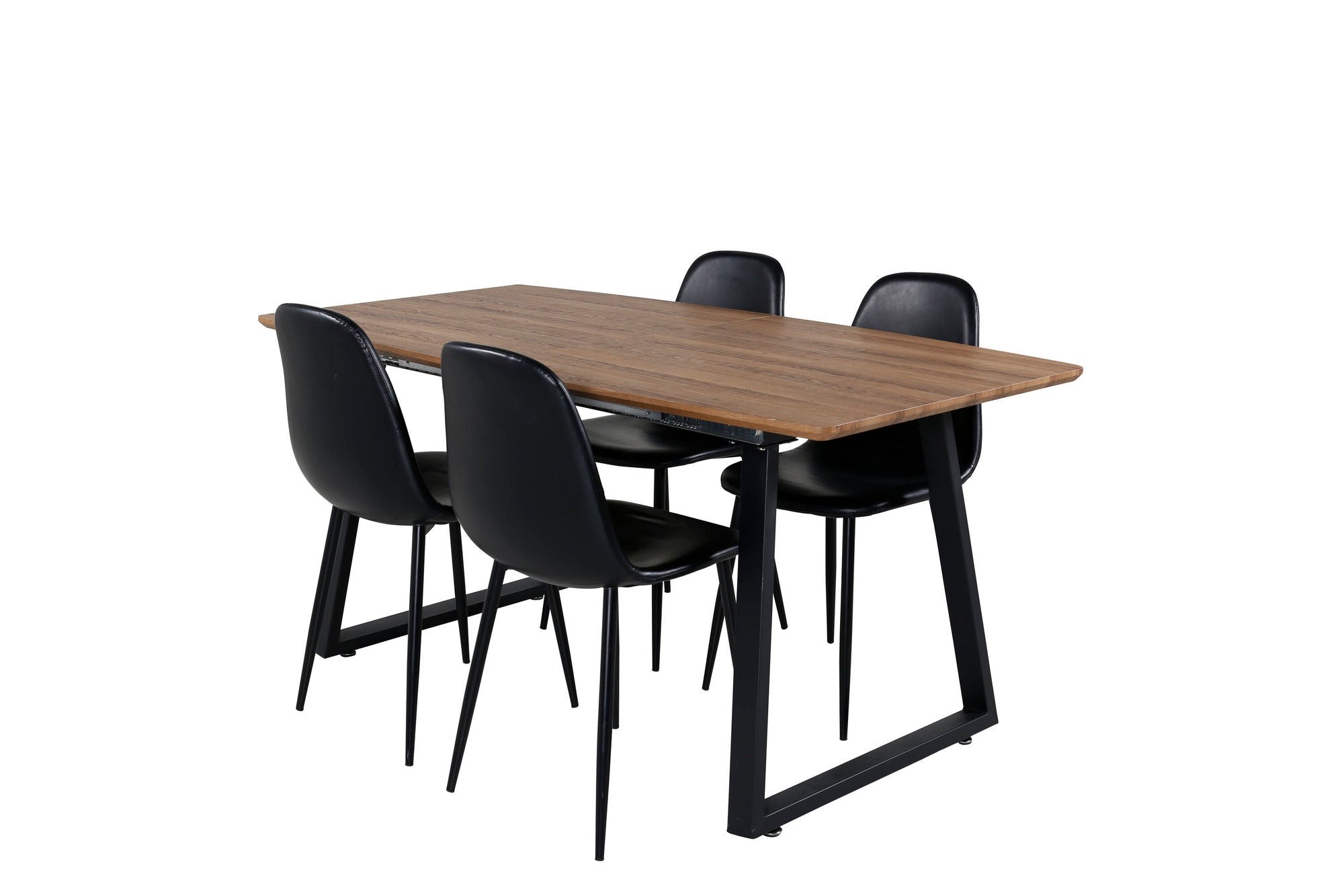 Venture Home Inca spisebord - Wood / Black + Polar Spisebordsstol Black / black_4