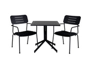 Venture Home Way café bord 70*70+Nicke Dining chair w. armrest - Black Steel_2