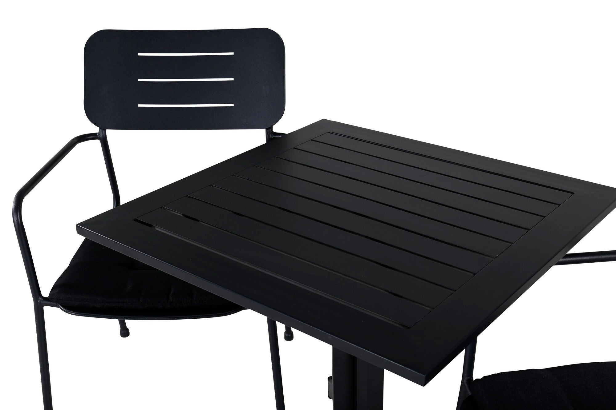 Venture Home Way café bord 70*70+Nicke Dining chair w. armrest - Black Steel_2