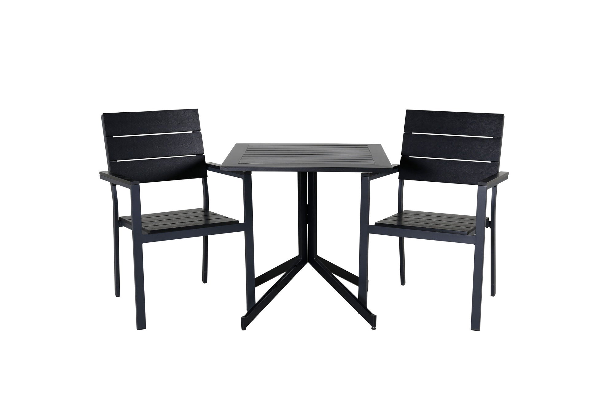 Venture Home Way café bord 70*70+Levels stol (stackable) - Black Alu / Black Aintwood_2