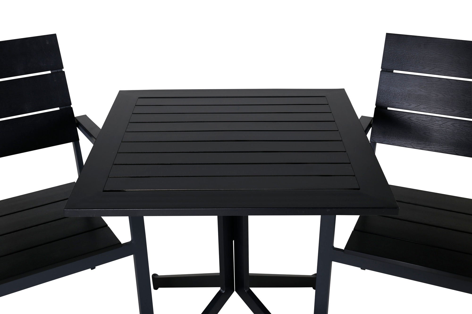 Venture Home Way café bord 70*70+Levels stol (stackable) - Black Alu / Black Aintwood_2