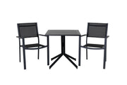 Venture Home Way café bord 70*70+Copacabana Stacking stol - Black/Black_2