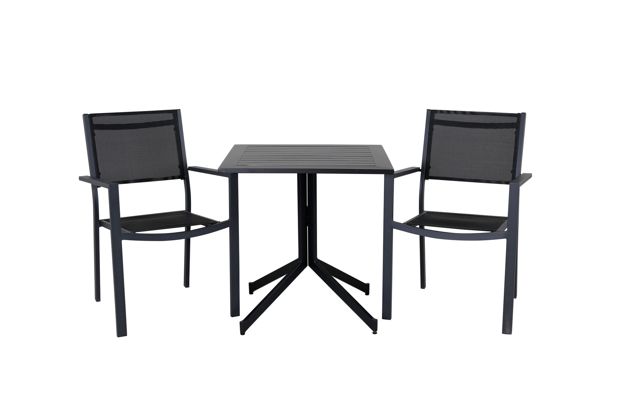 Venture Home Way café bord 70*70+Copacabana Stacking stol - Black/Black_2
