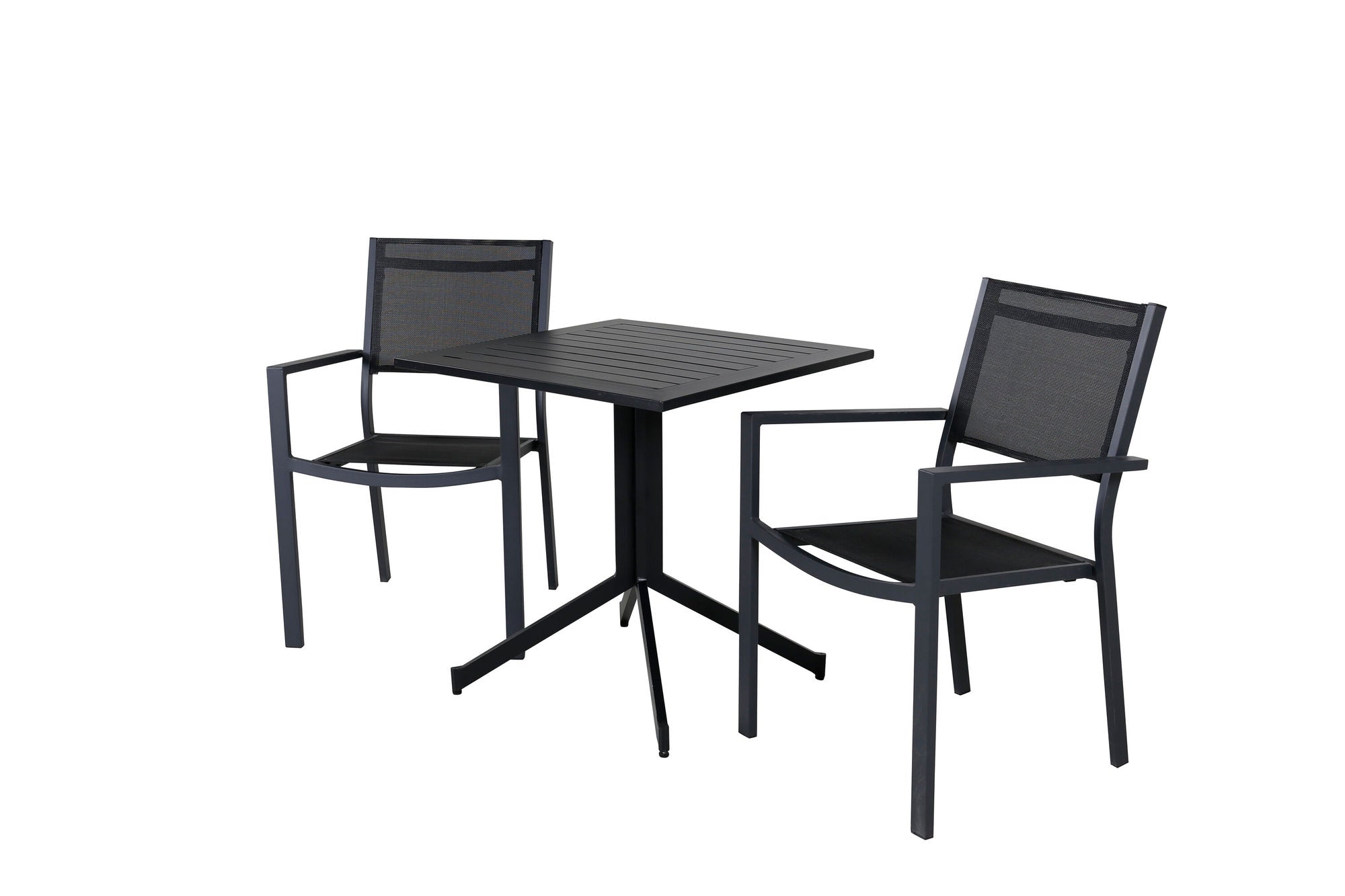 Venture Home Way café bord 70*70+Copacabana Stacking stol - Black/Black_2