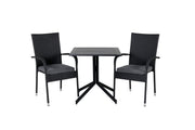 Venture Home Way café bord 70*70+Anna stol - Black_2