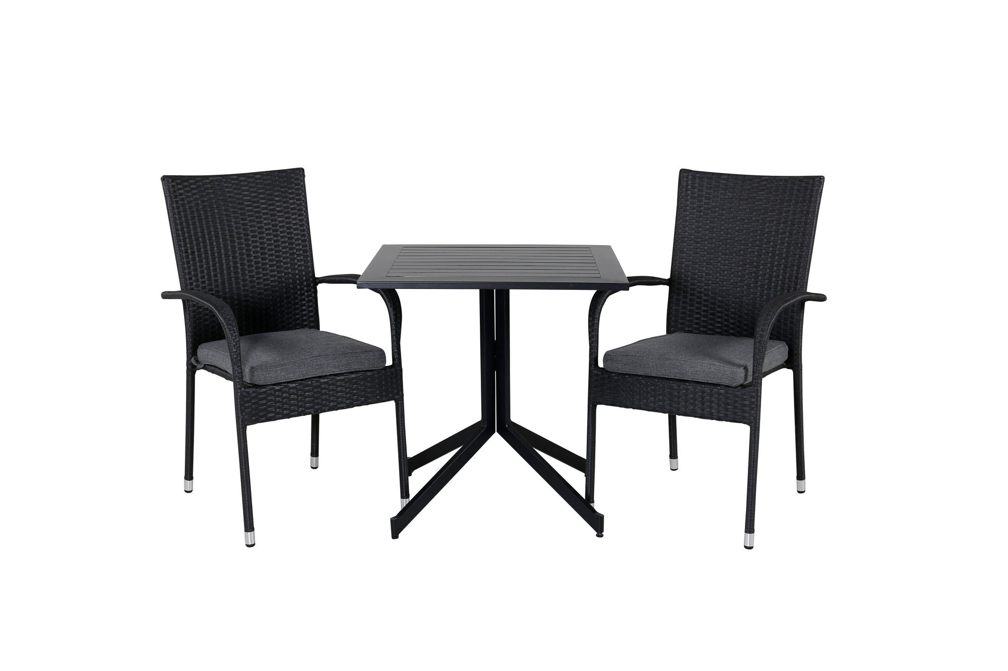 Venture Home Way café bord 70*70+Anna stol - Black_2