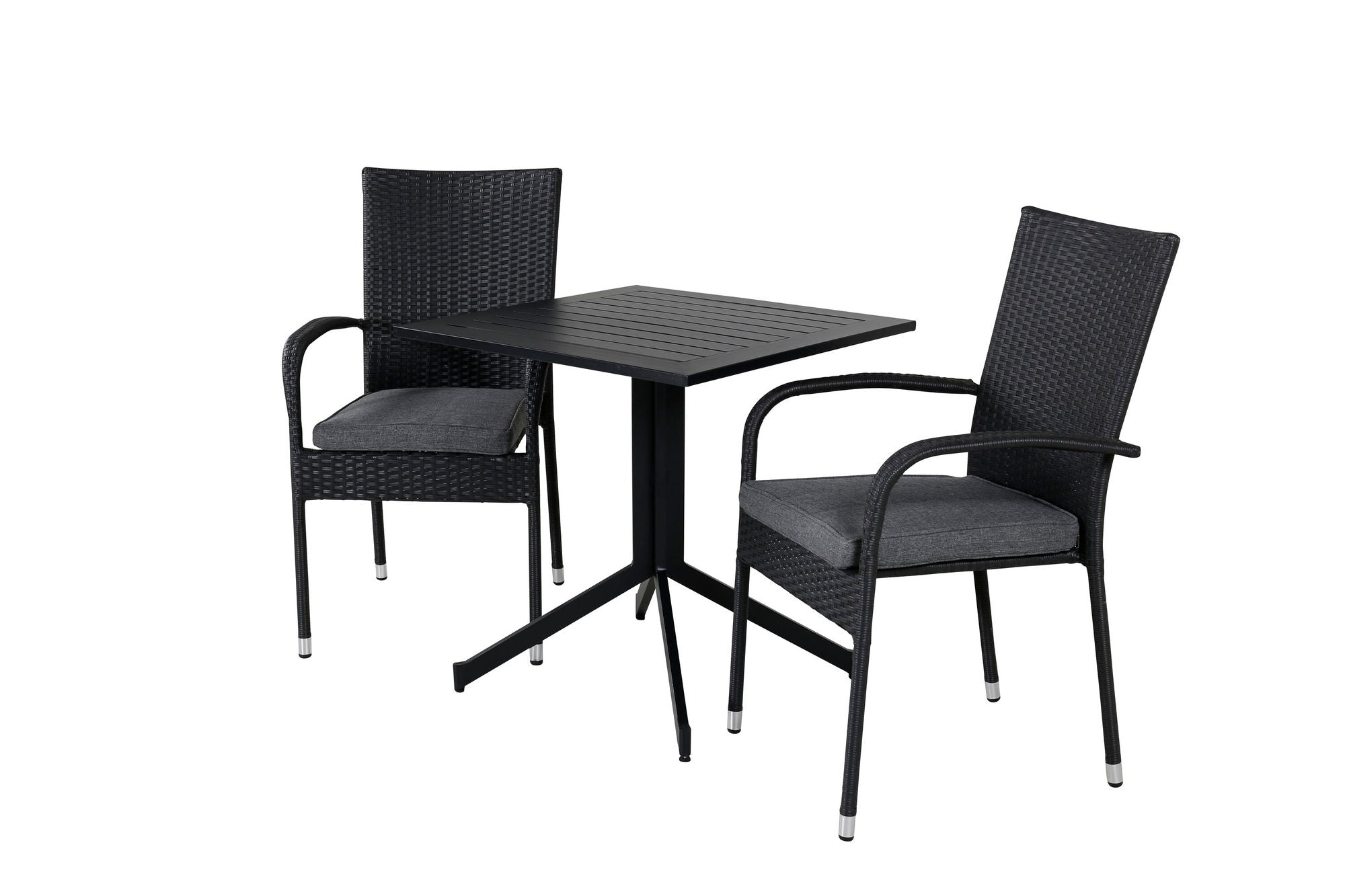Venture Home Way café bord 70*70+Anna stol - Black_2