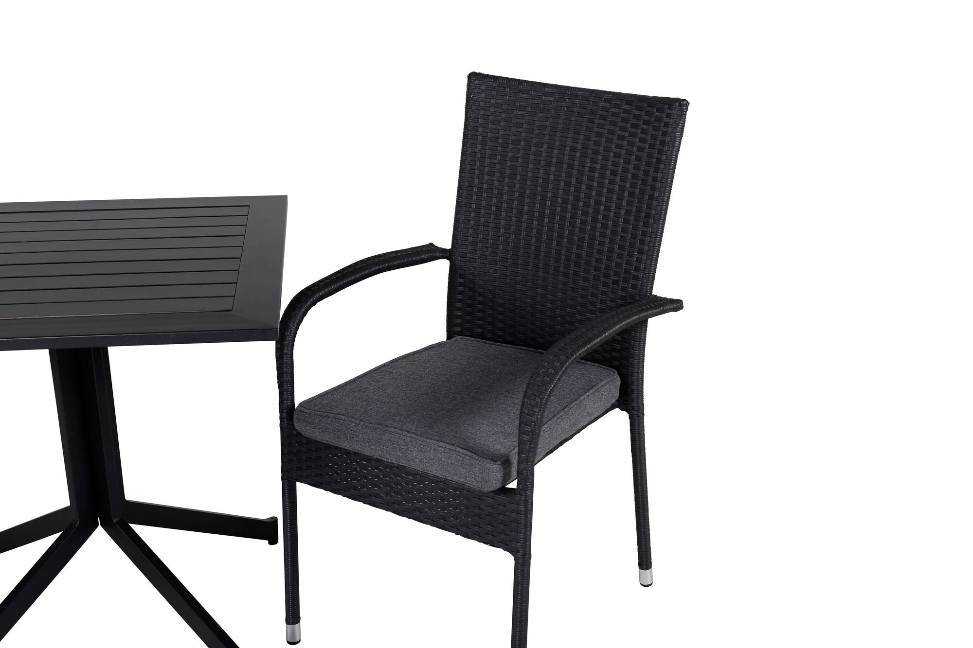 Venture Home Way café bord 70*70+Anna stol - Black_2
