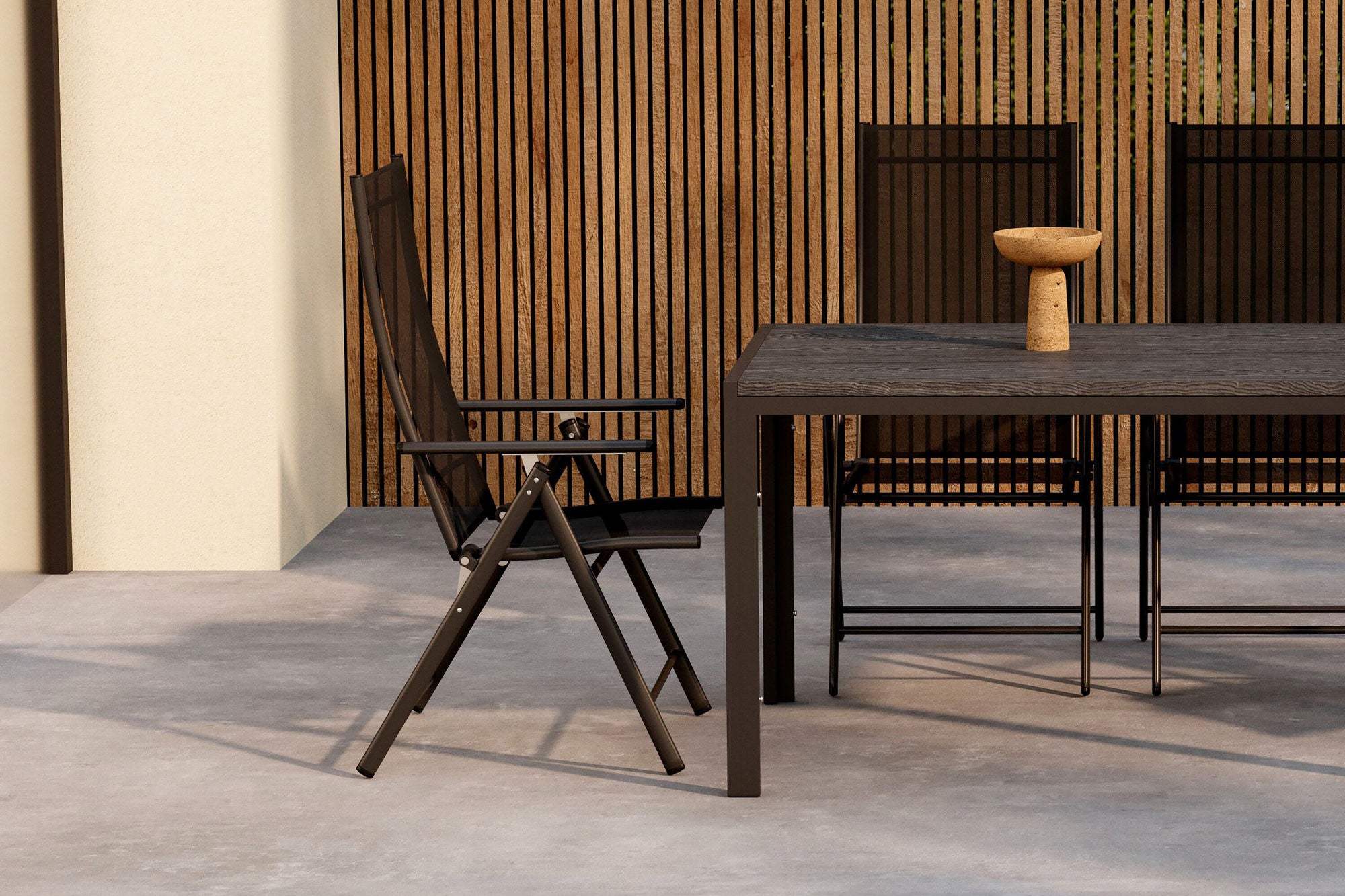 Venture Home Mirko spisebord - Black + Levanzo Diningchair - Black x 4