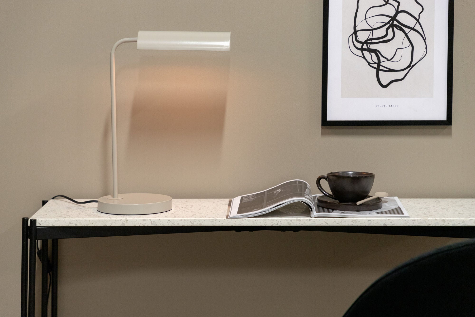 Venture Home Harmonica -bord lampe - Beige/Beige