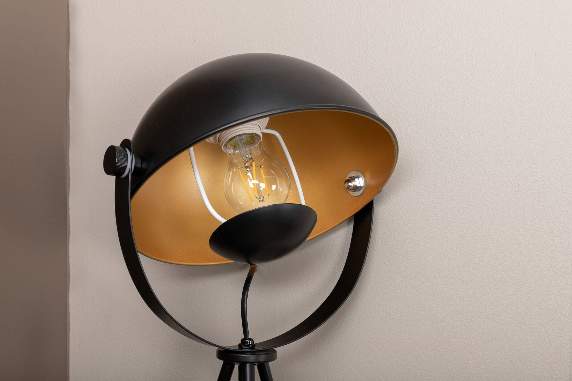 Venture Home Search -bord lampe - Black/Black / Brass