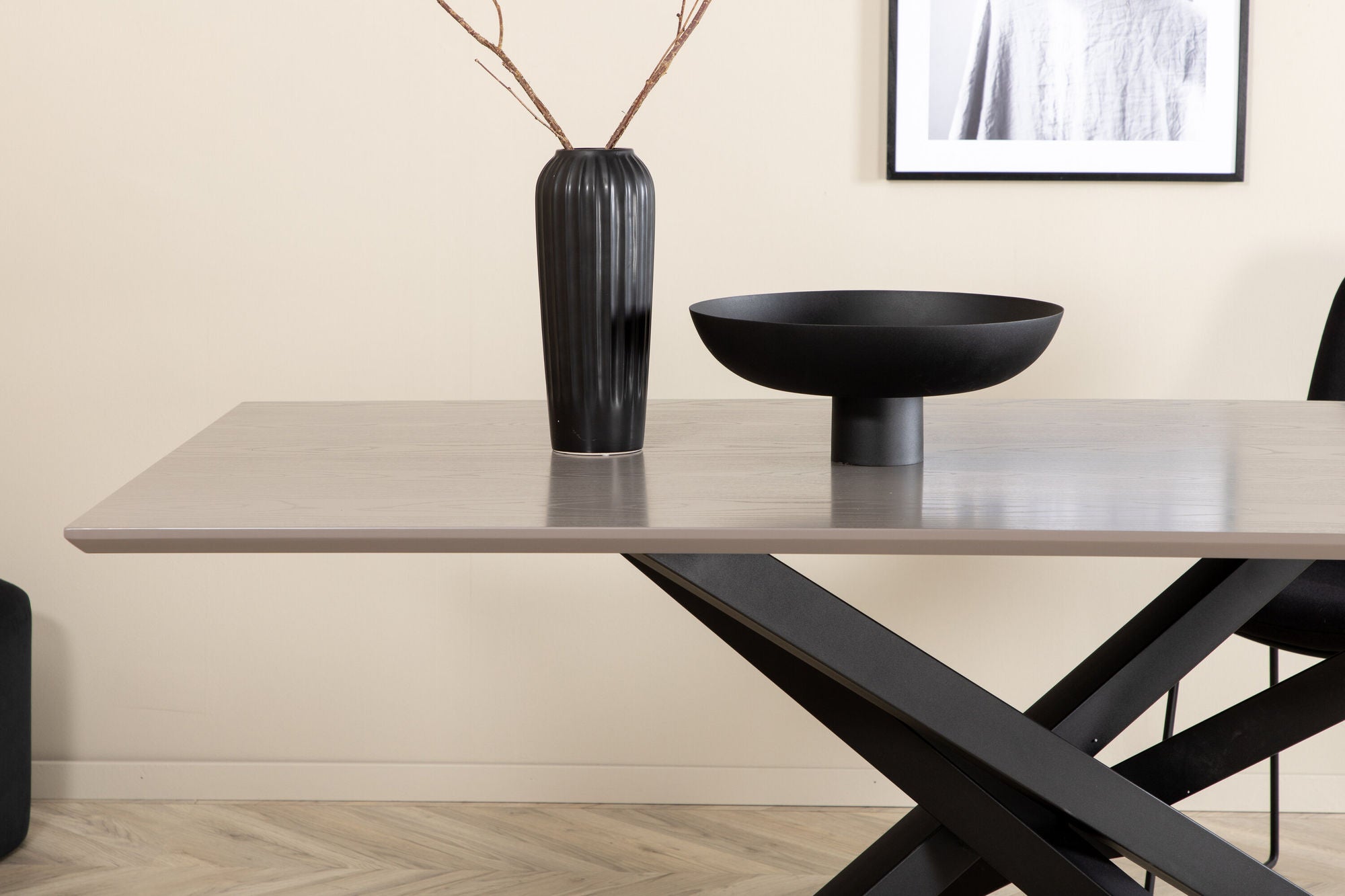 Venture Home Piazza spisebord - Black / Grey Veneer