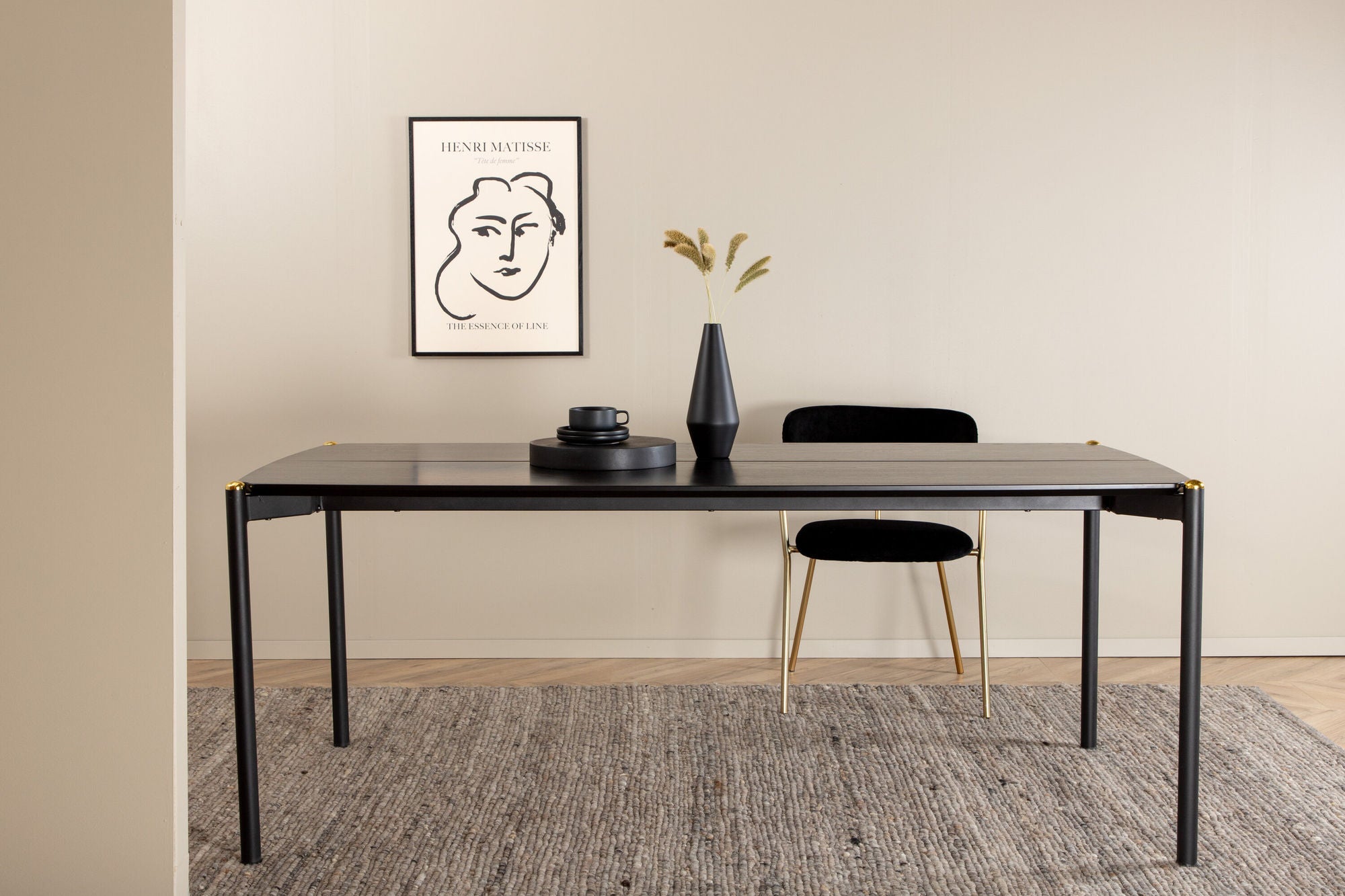 Venture Home Pelle spisebord - Black / black Black