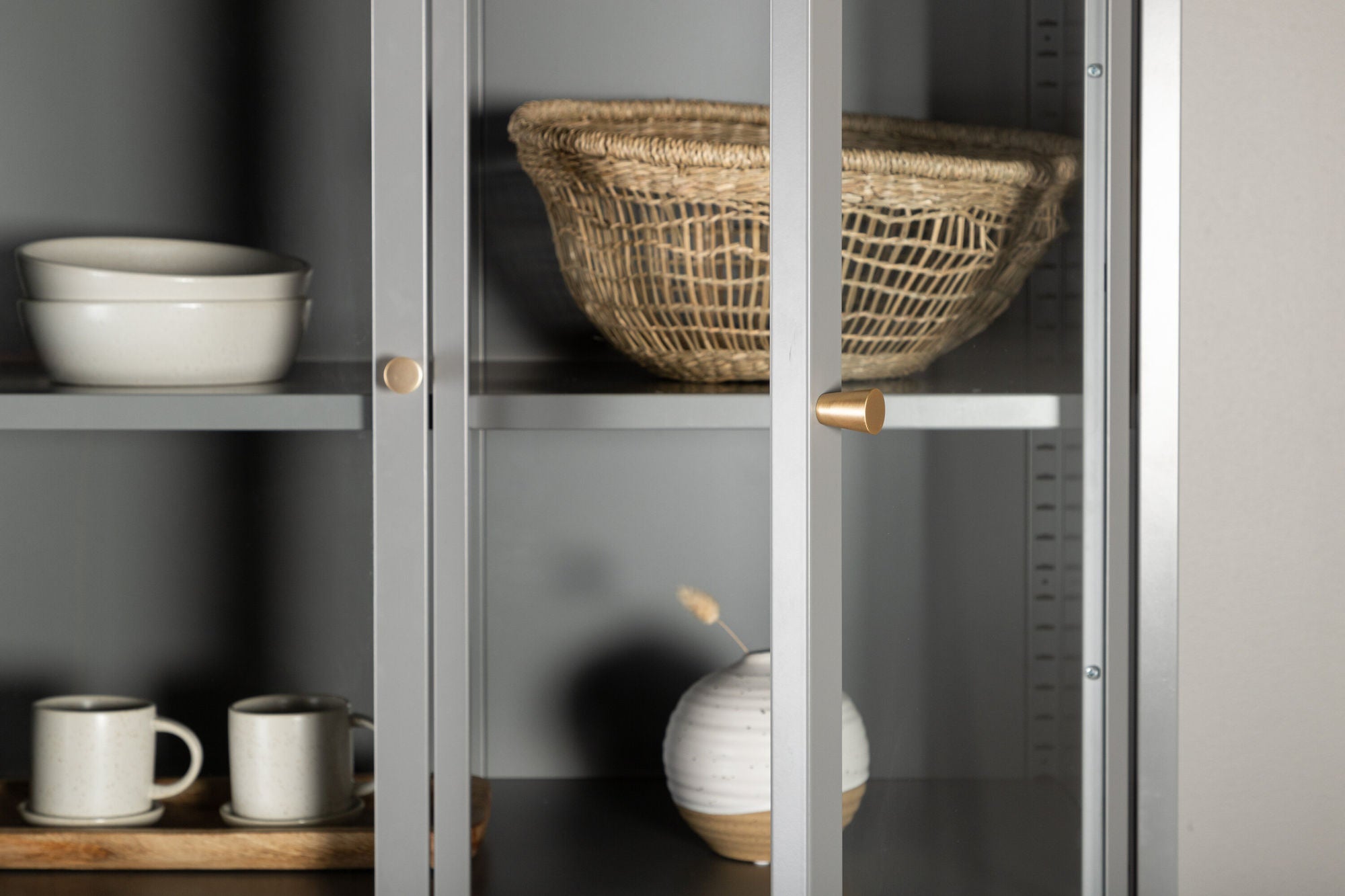 Venture Home Bakal Covered Book Case - Light Grey