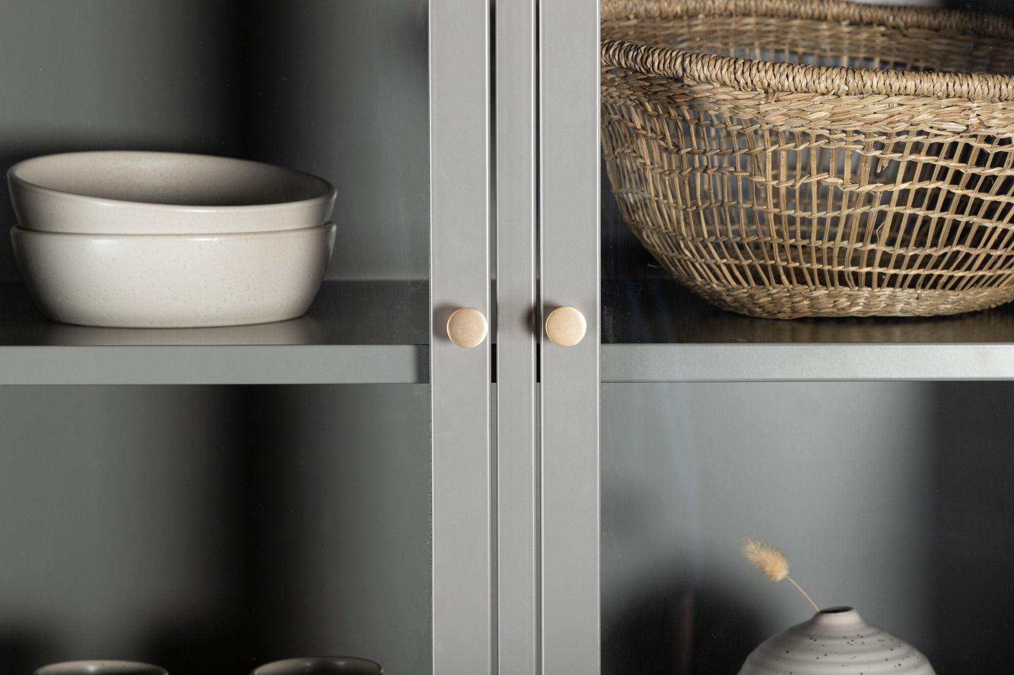 Venture Home Bakal Covered Book Case - Light Grey