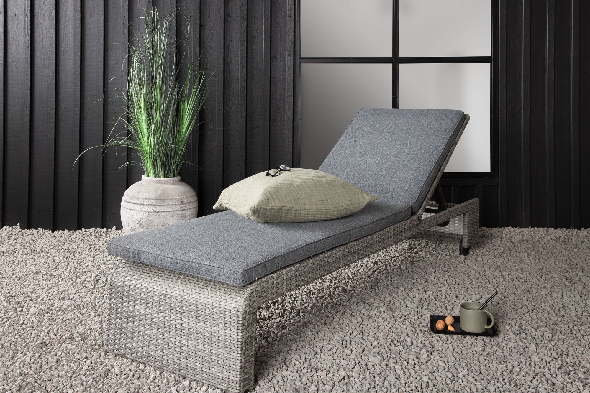Venture Home London Sun Lounge - Grey/Grey