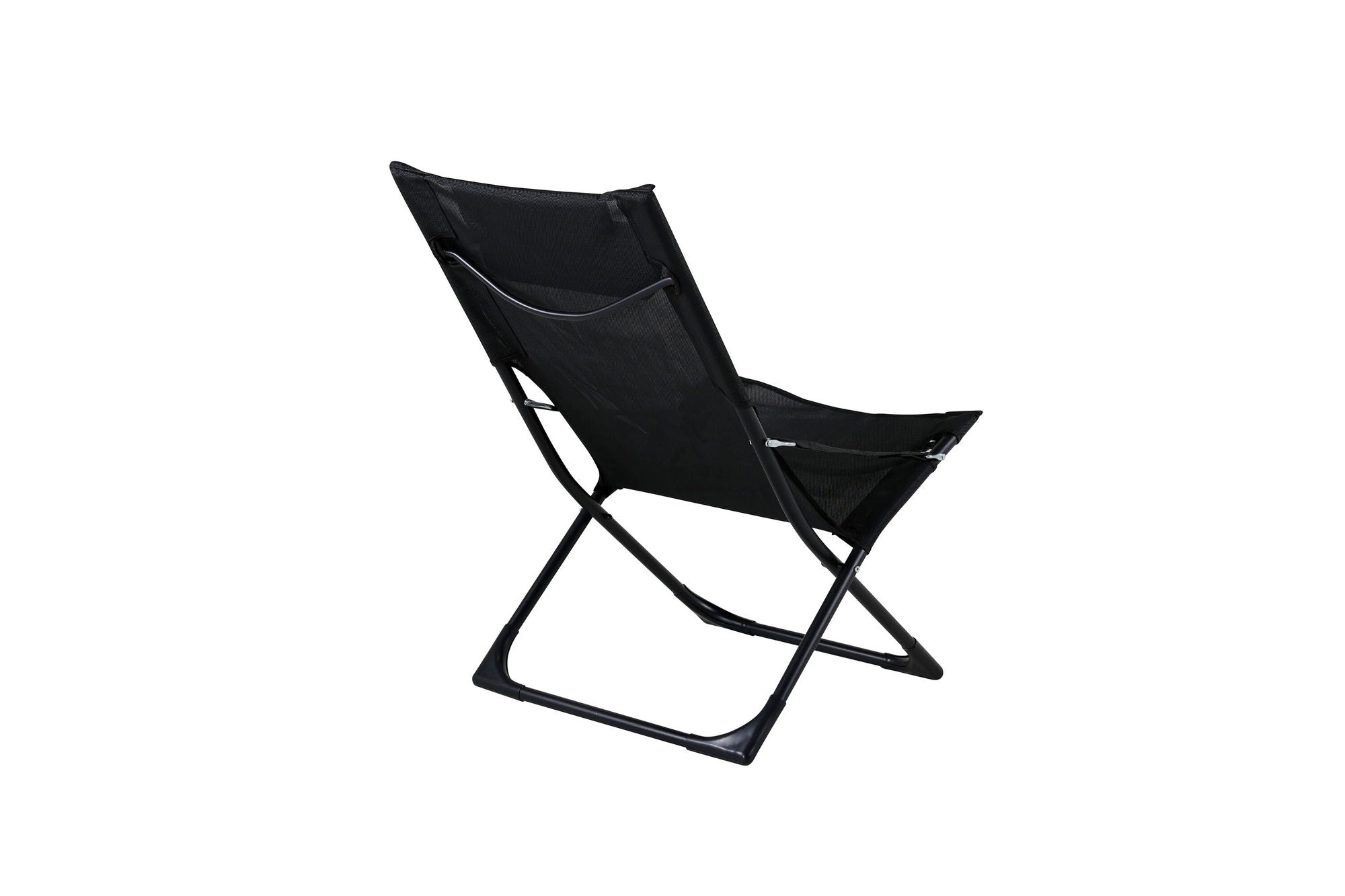 Venture Home Seville Foldable Relax stol 2-pack - Black Frame/Black Cushion