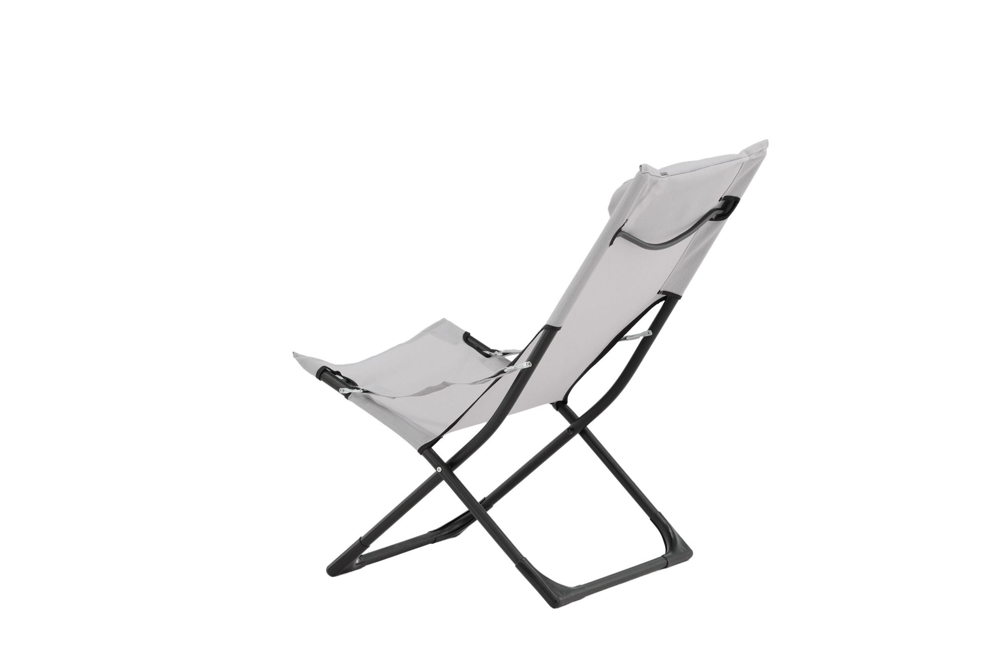 Venture Home Seville Foldable Relax stol 2-pack - Black Frame/Grey Cushion