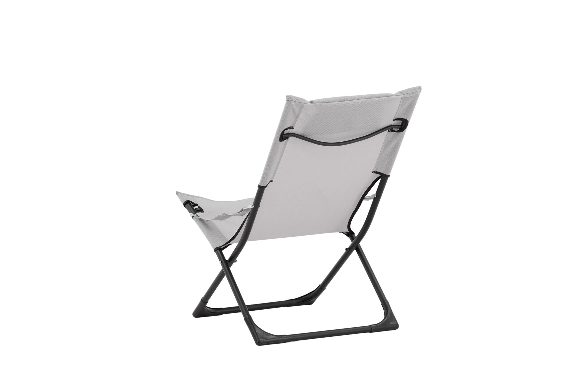 Venture Home Seville Foldable Relax stol 2-pack - Black Frame/Grey Cushion