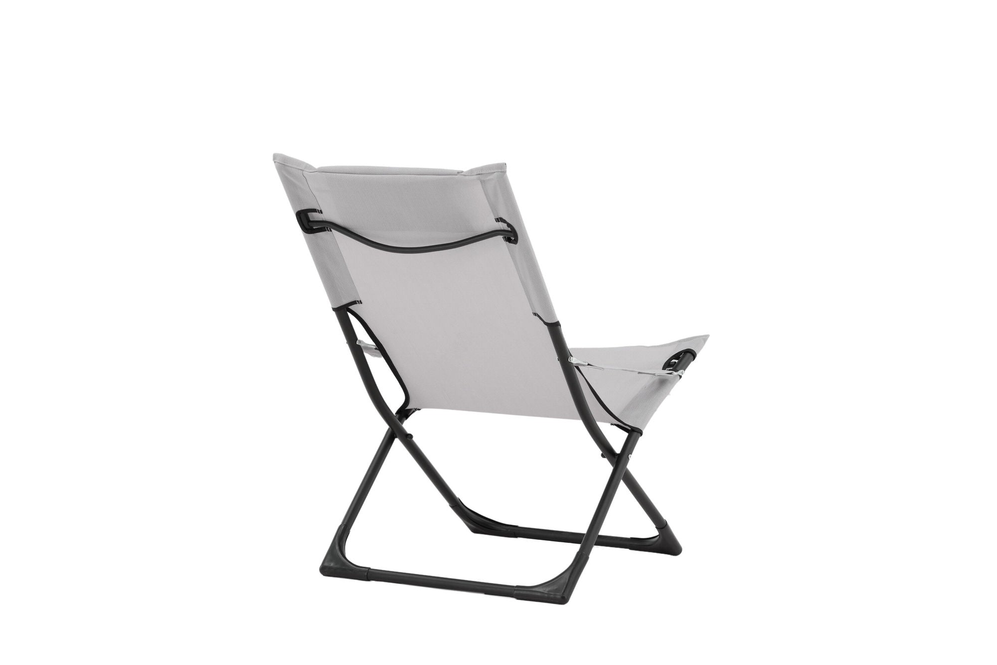 Venture Home Seville Foldable Relax stol 2-pack - Black Frame/Grey Cushion