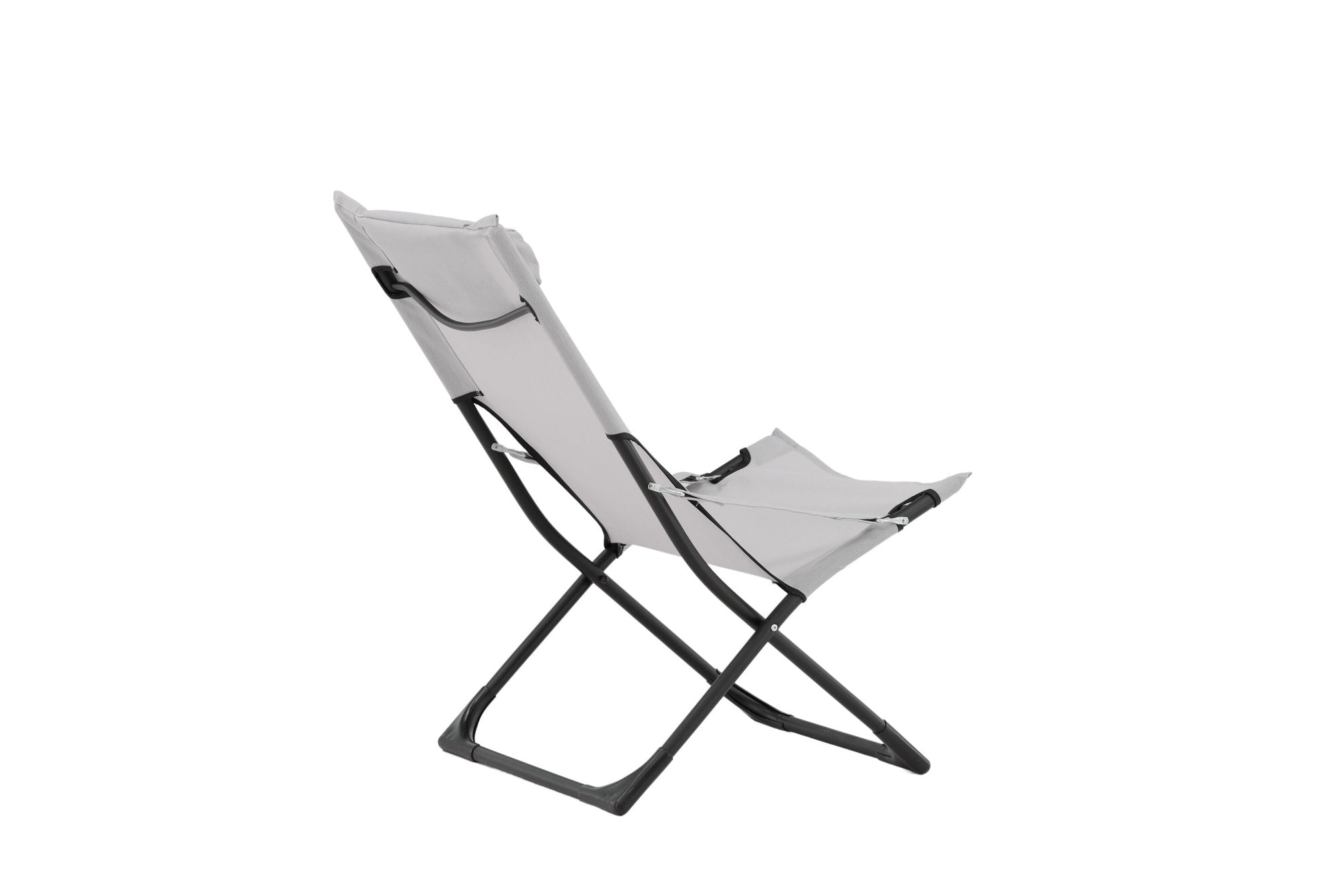 Venture Home Seville Foldable Relax stol 2-pack - Black Frame/Grey Cushion