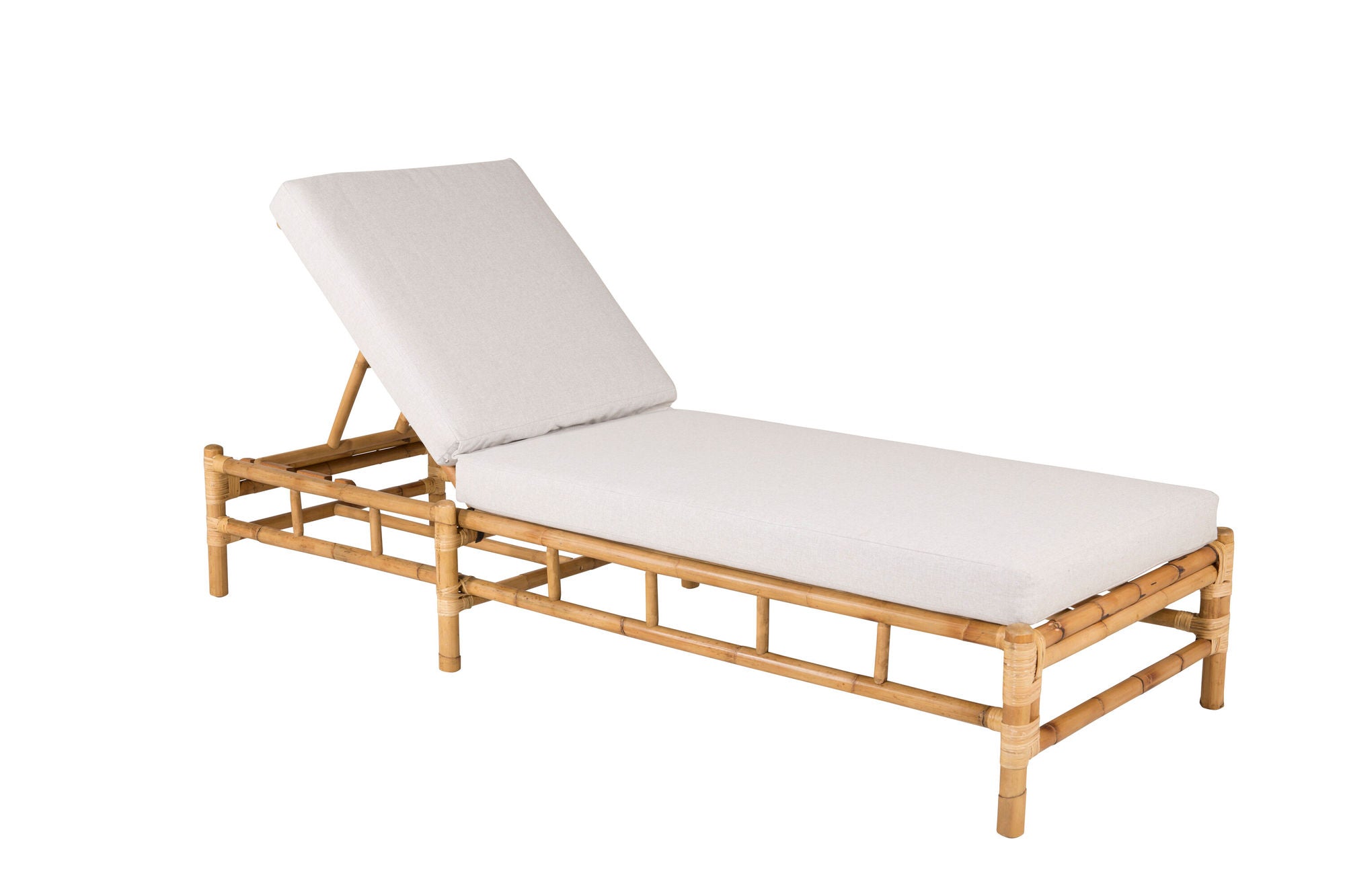 Venture Home Cane sun lounge - Bamboo / Grey Cushion