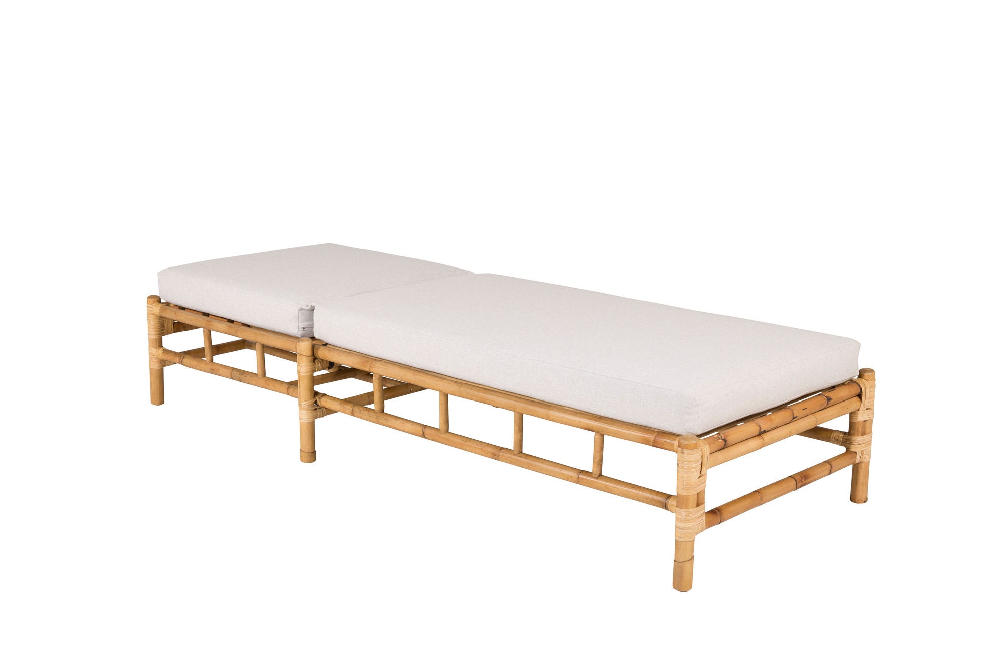 Venture Home Cane sun lounge - Bamboo / Grey Cushion