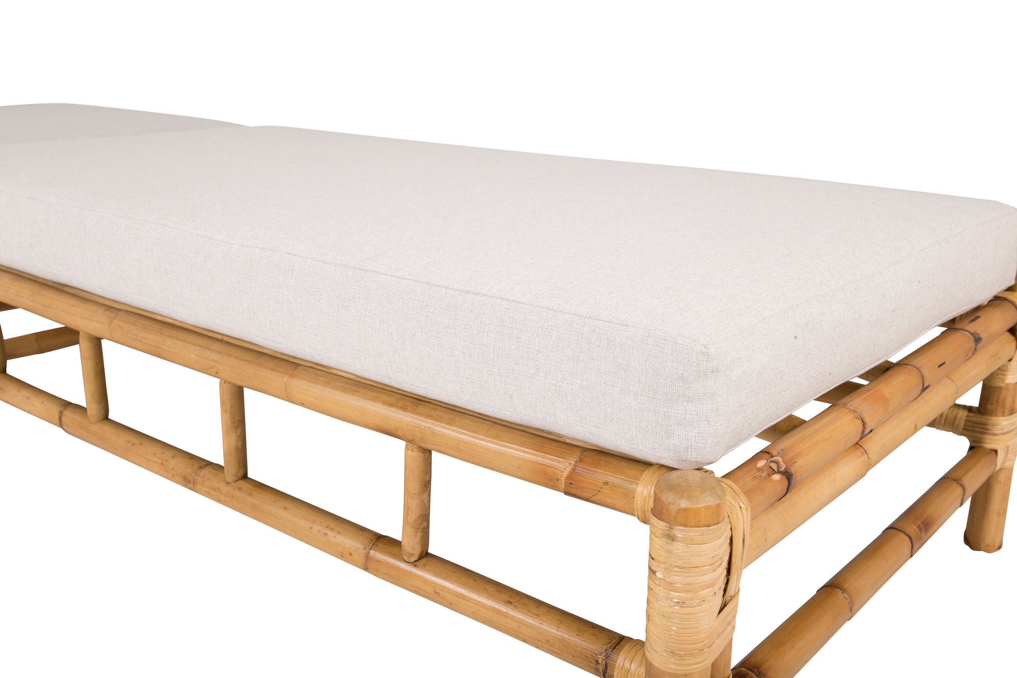 Venture Home Cane sun lounge - Bamboo / Grey Cushion