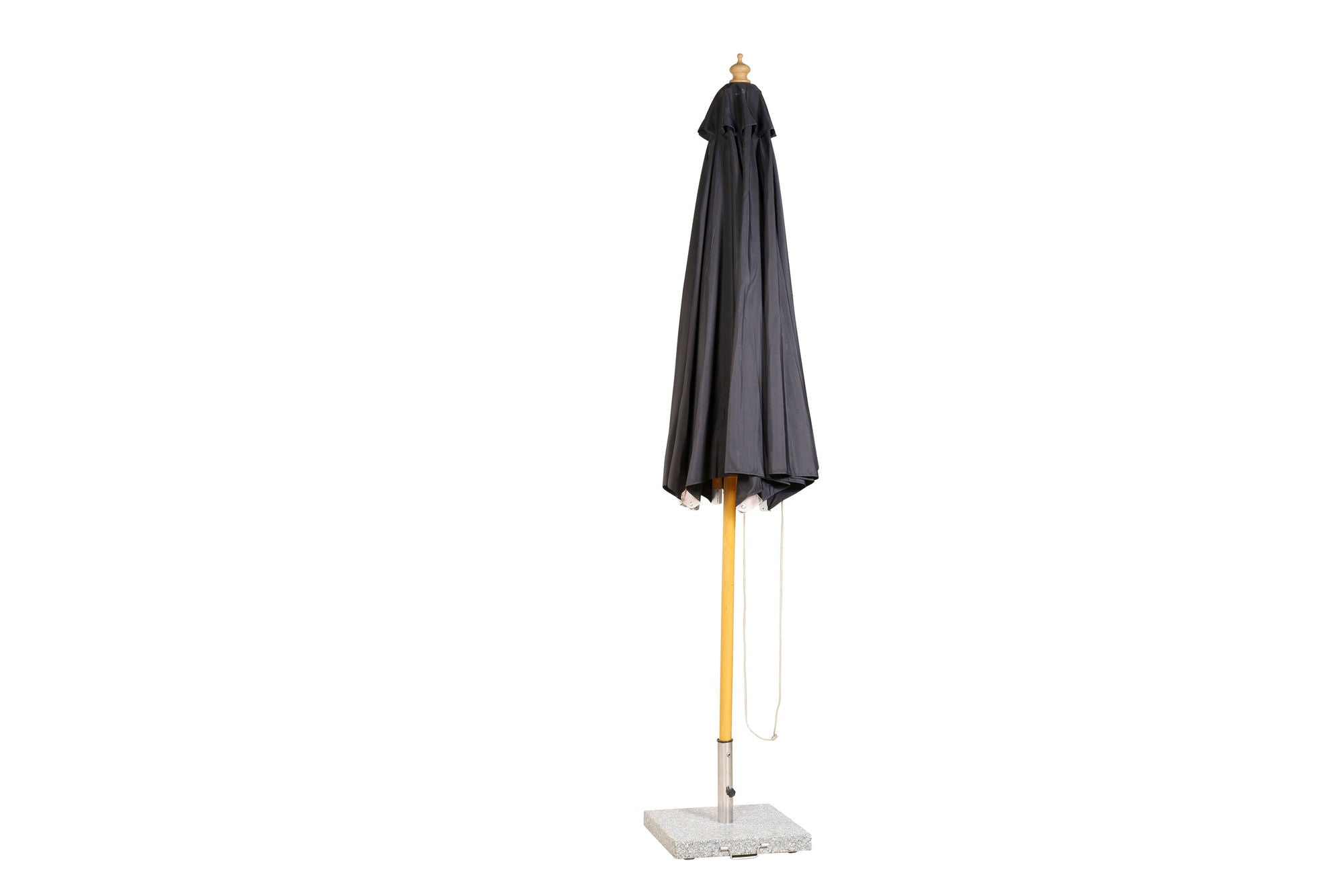 Venture Home Naxos Umbrella - 3m - Wood / Black Fabric