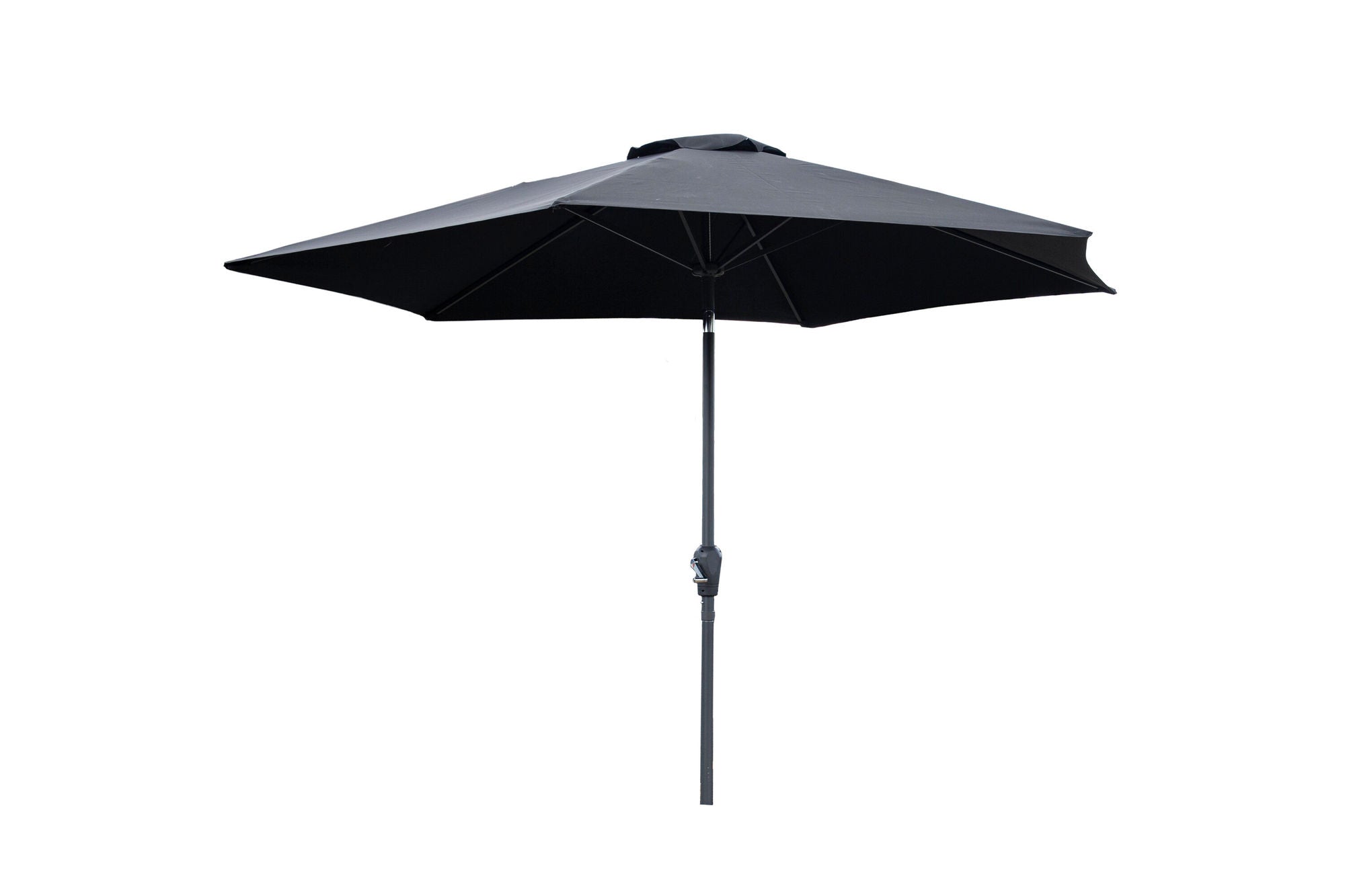 Venture Home Leeds Umbrella - 3m - Grey Alu / Black Fabric