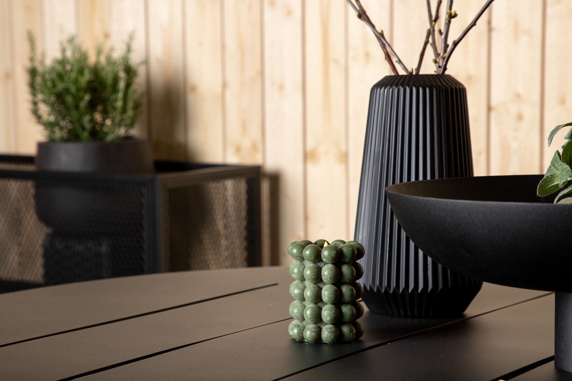 Venture Home Alma spisebord - Black Alu - ø120cm