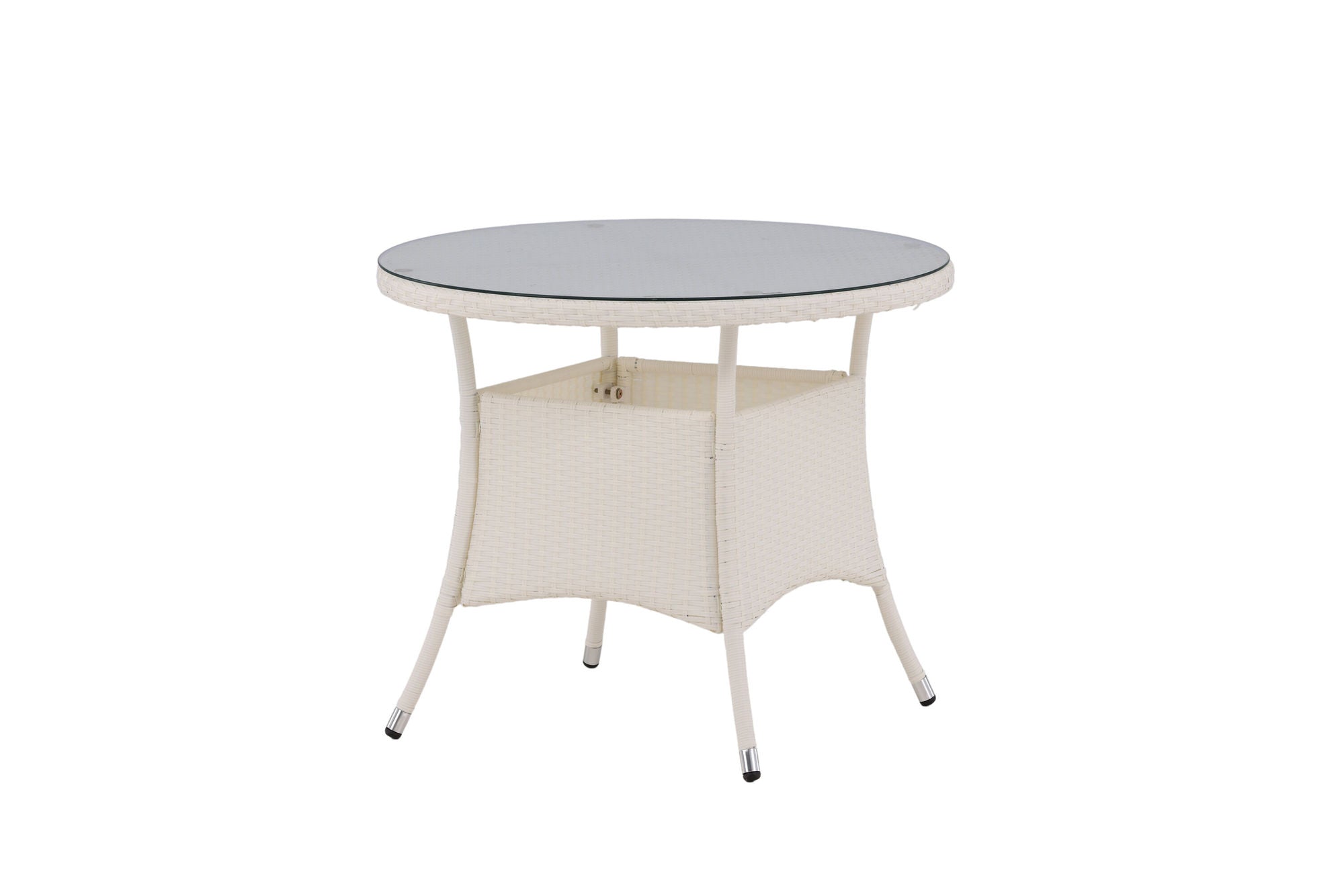 Venture Home Volta bord ø 90 - White/Glass