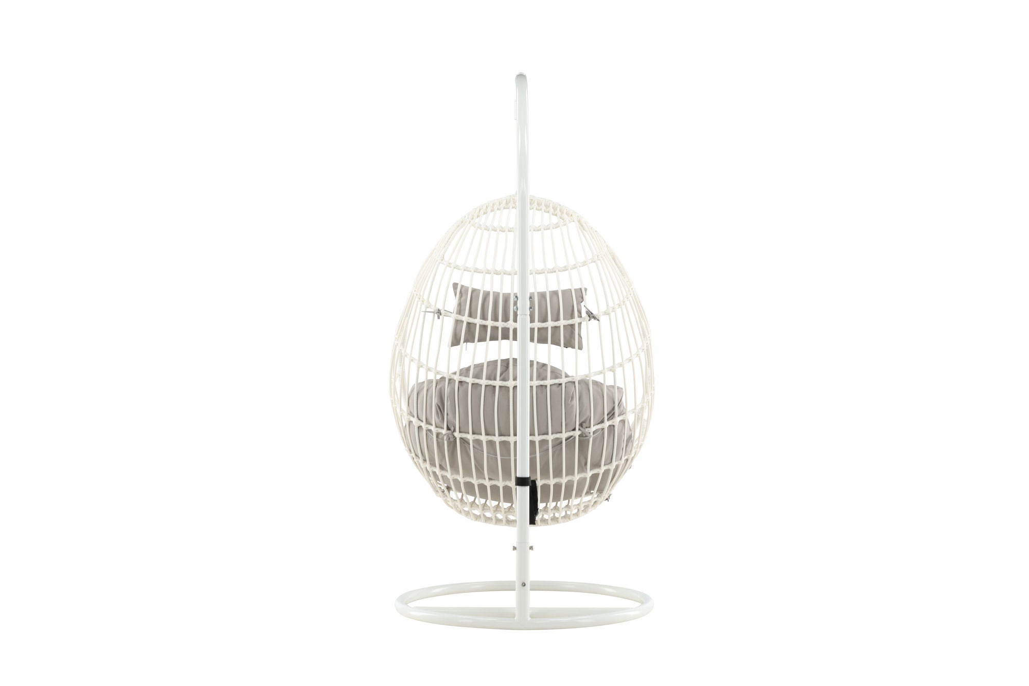Venture Home Viga - Hanging stol - White Frame / White Wicker / Grey Cushion