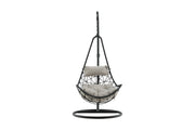 Venture Home Vide Hanging stol - Black Frame / Black Wicker / Grey Cushion