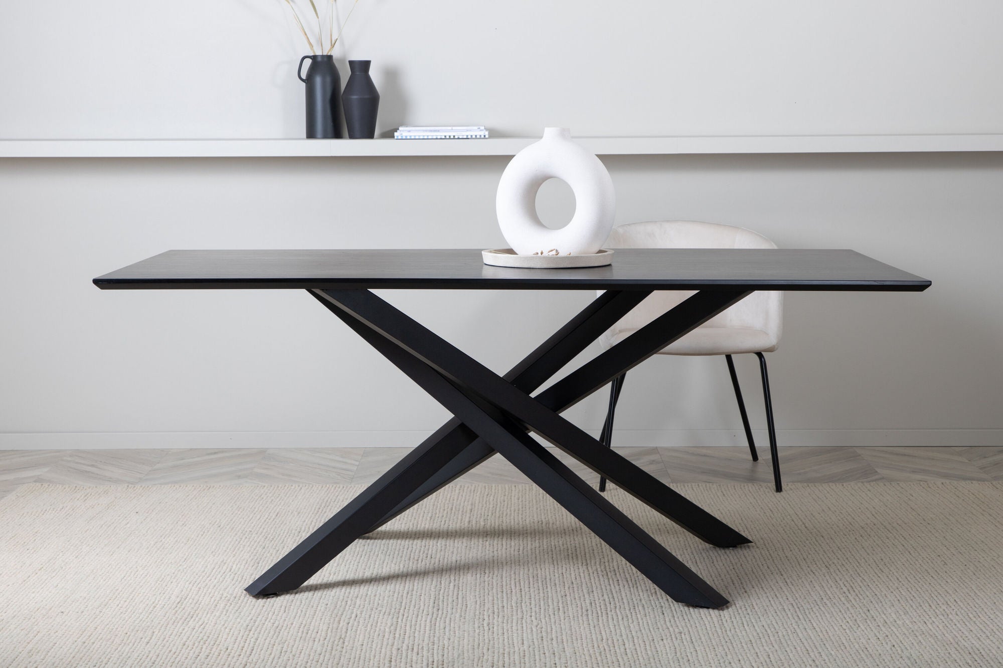 Venture Home Piazza spisebord - Black / Black Veneer