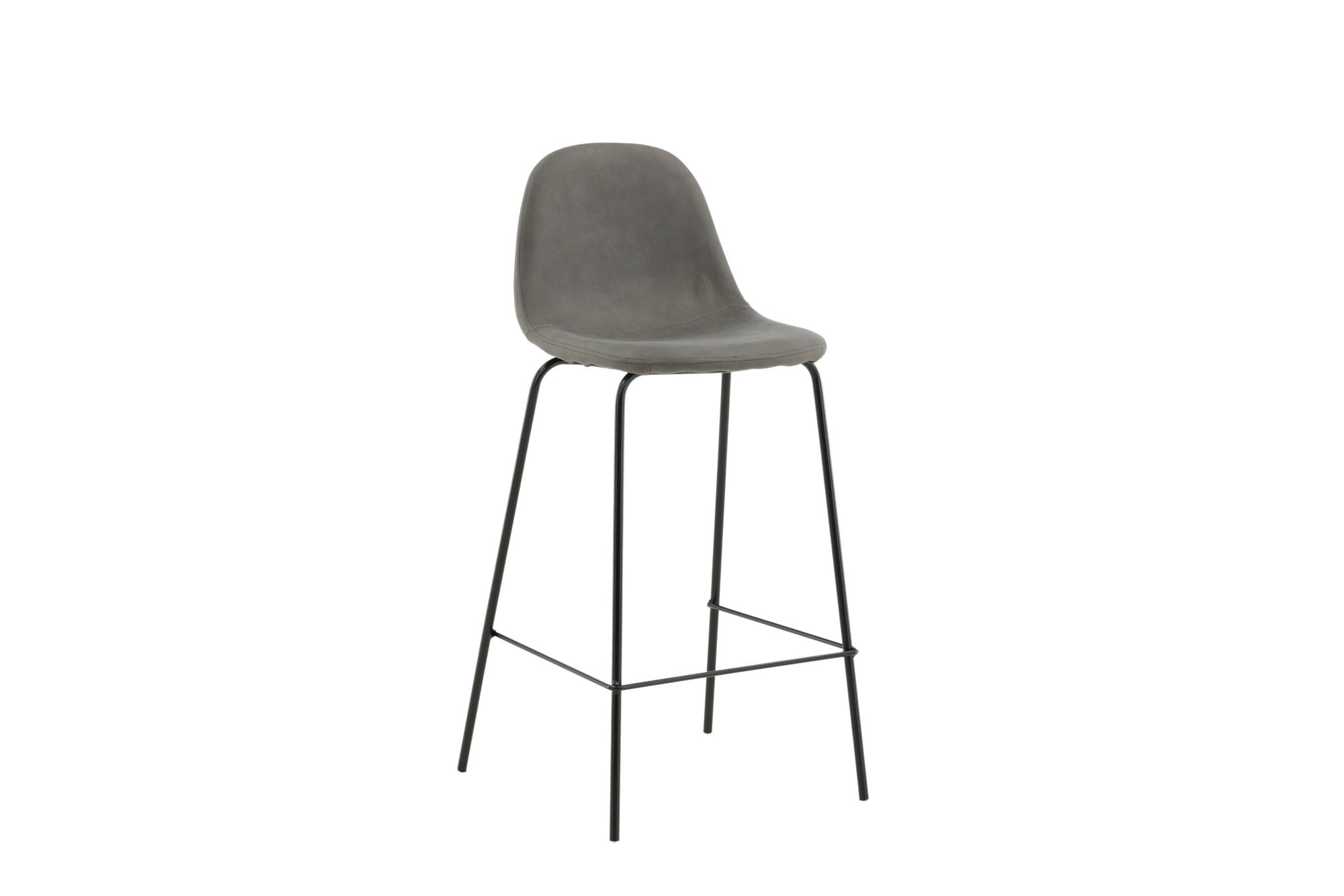 Venture Home Polar Bar stol 2-pack - Black / Grey Micro Fibre