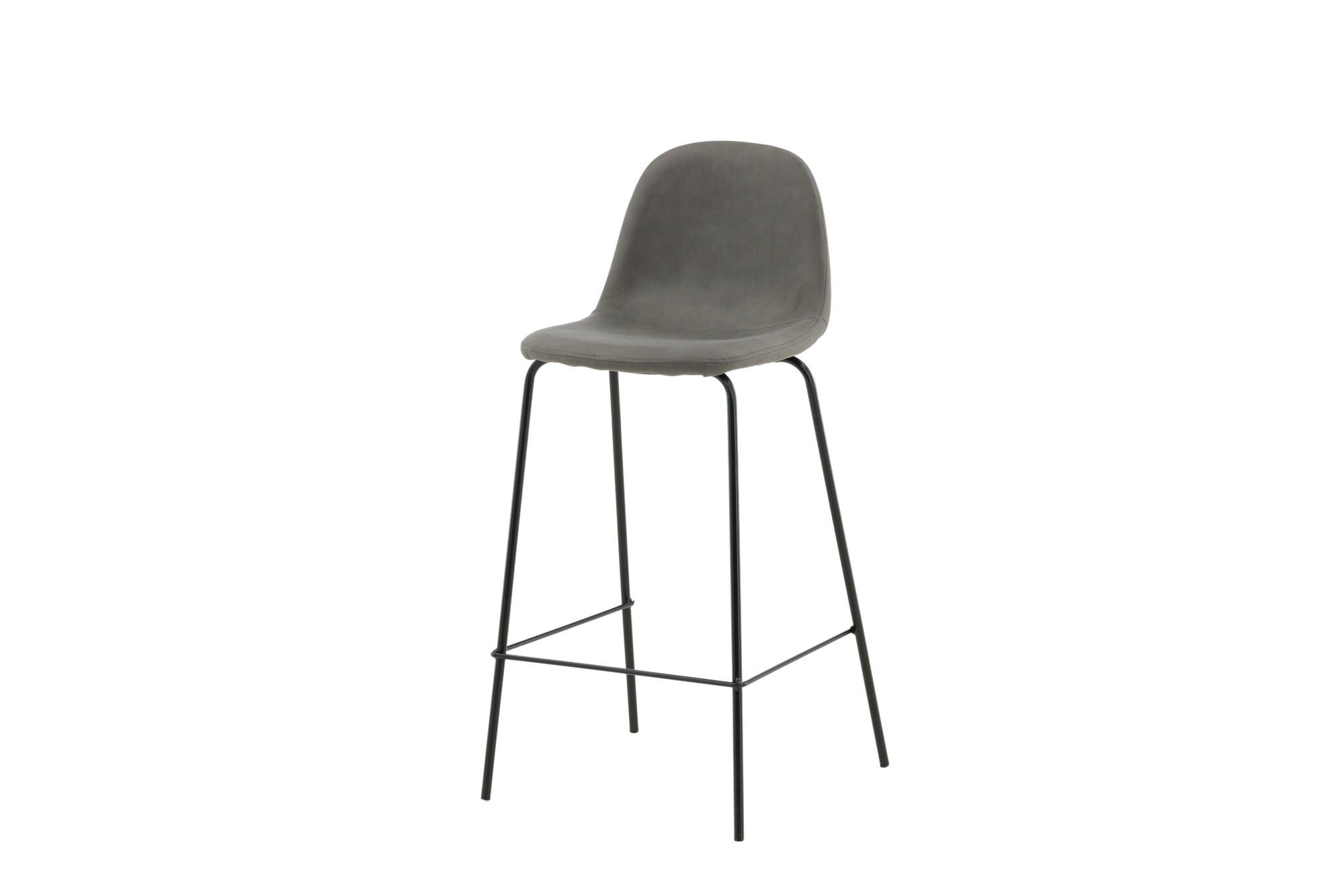Venture Home Polar Bar stol 2-pack - Black / Grey Micro Fibre
