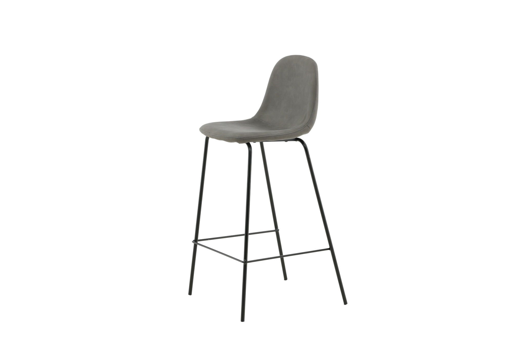Venture Home Polar Bar stol 2-pack - Black / Grey Micro Fibre