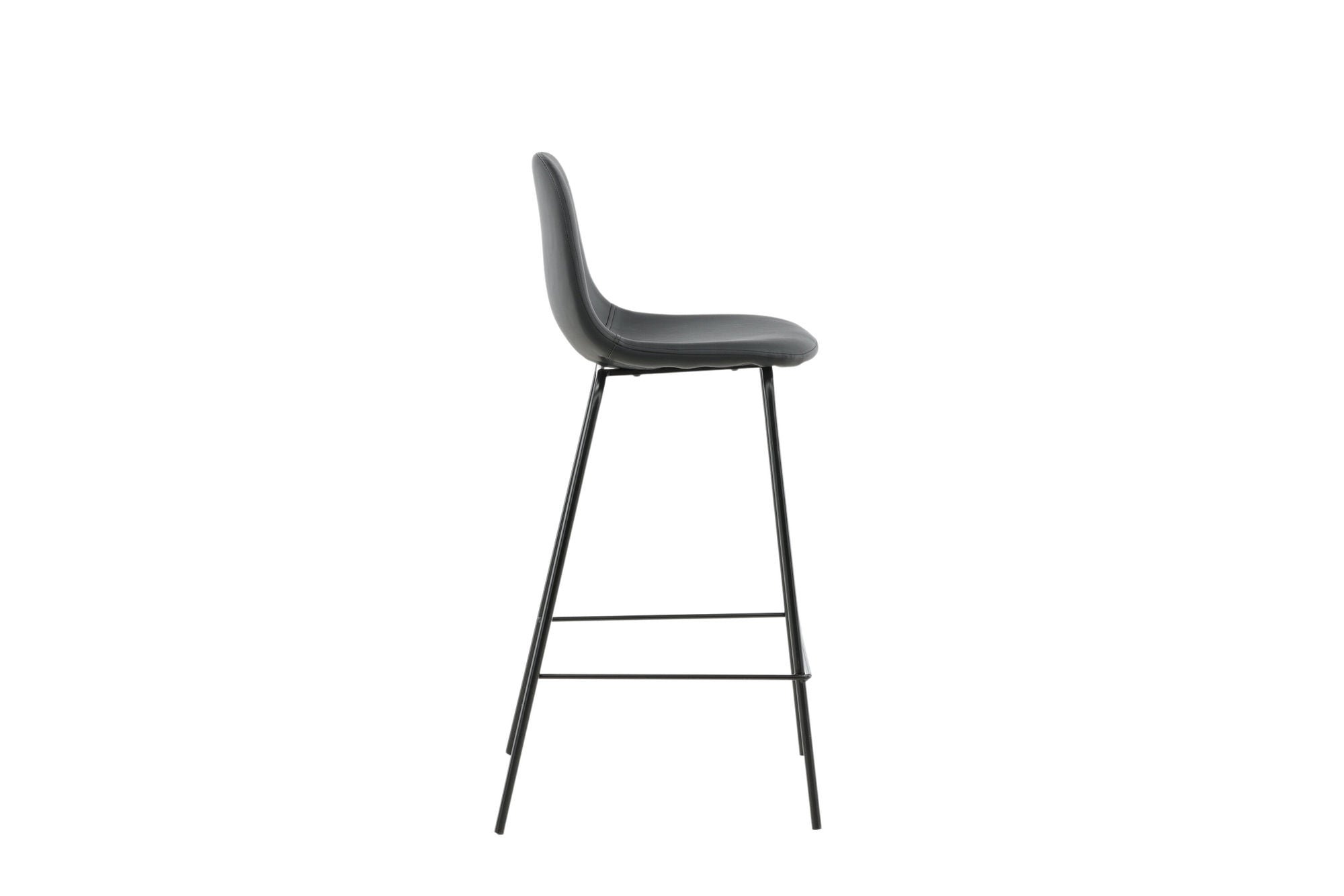 Venture Home Polar Bar stol 2-pack - Black / Black PU