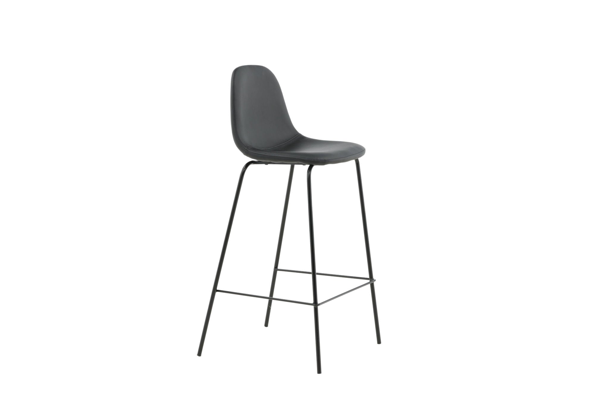 Venture Home Polar Bar stol 2-pack - Black / Black PU